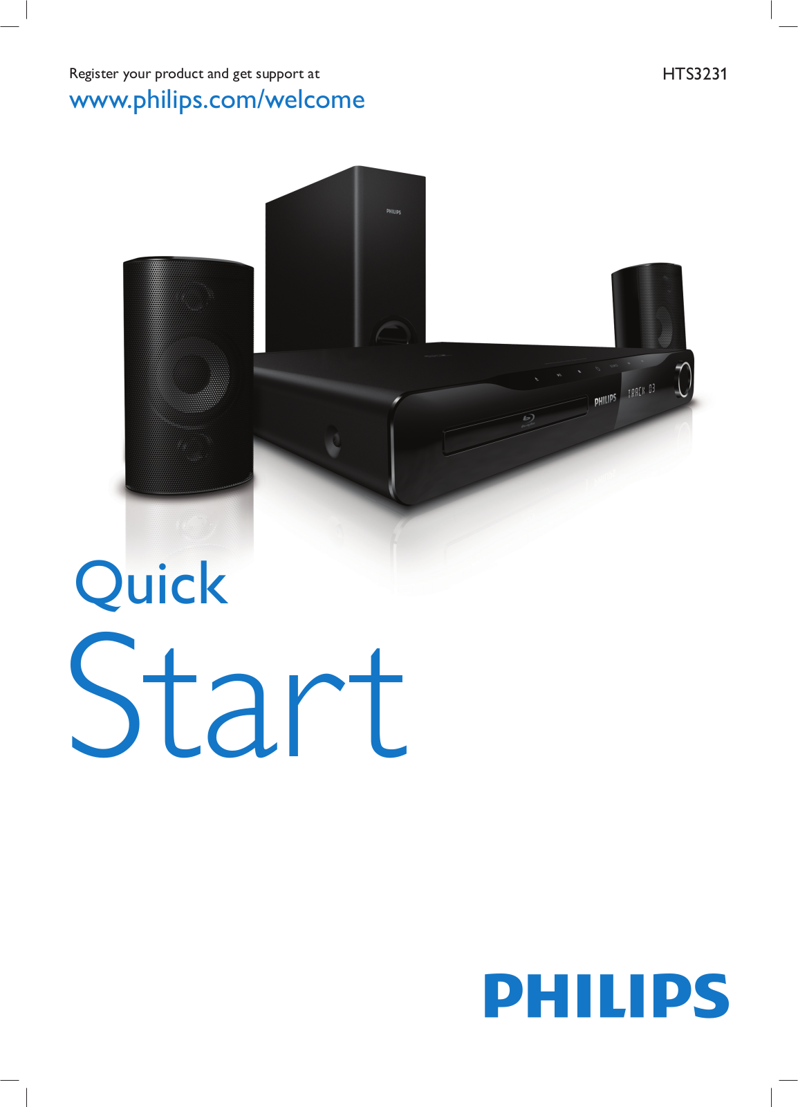 Philips HTS3231/12 quick start guide