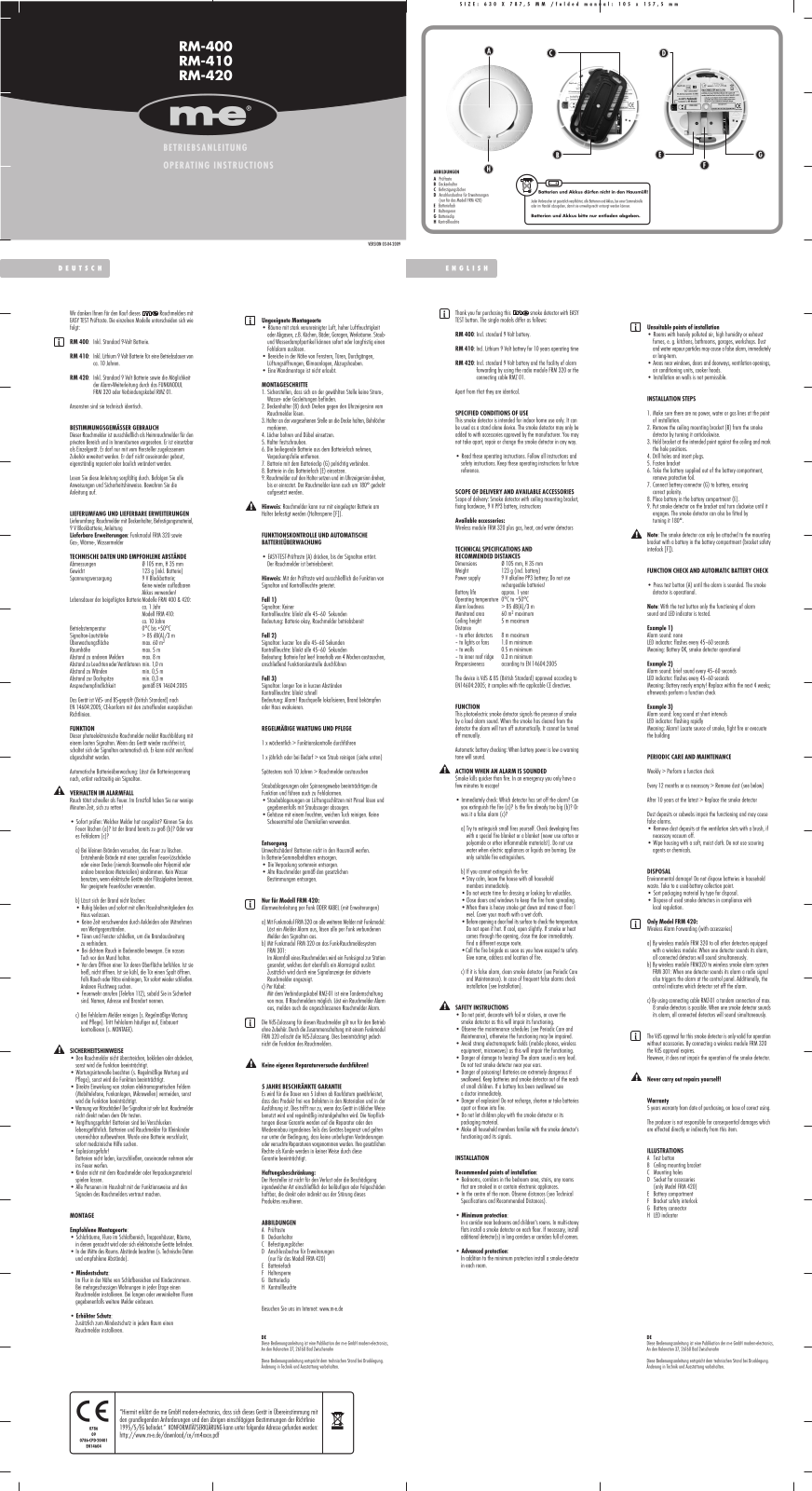 m-e RM-400, RM-410, RM-420 User Manual