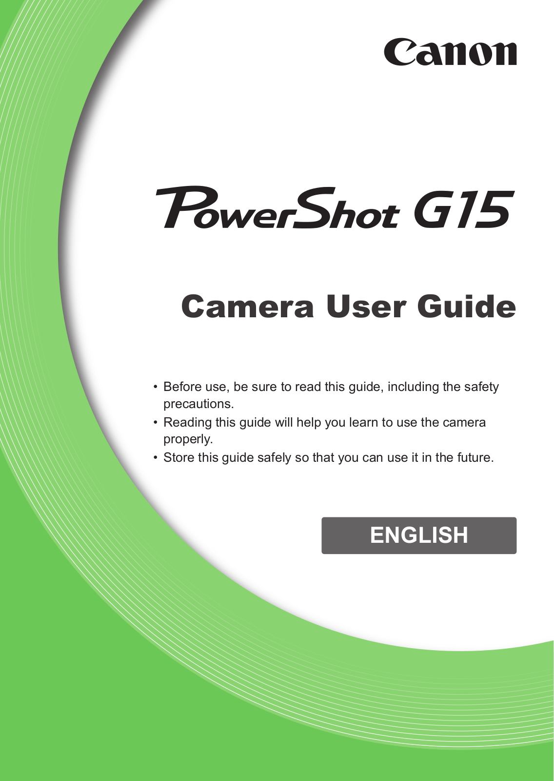 Canon G15 User Guide