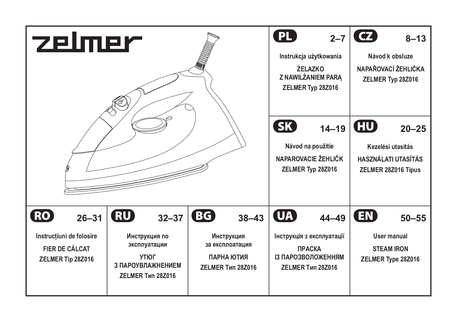 Zelmer ZIR0815R User Manual