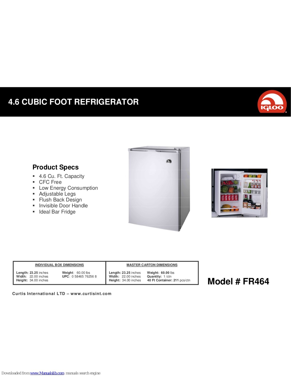 Igloo FR464 Specification Sheet