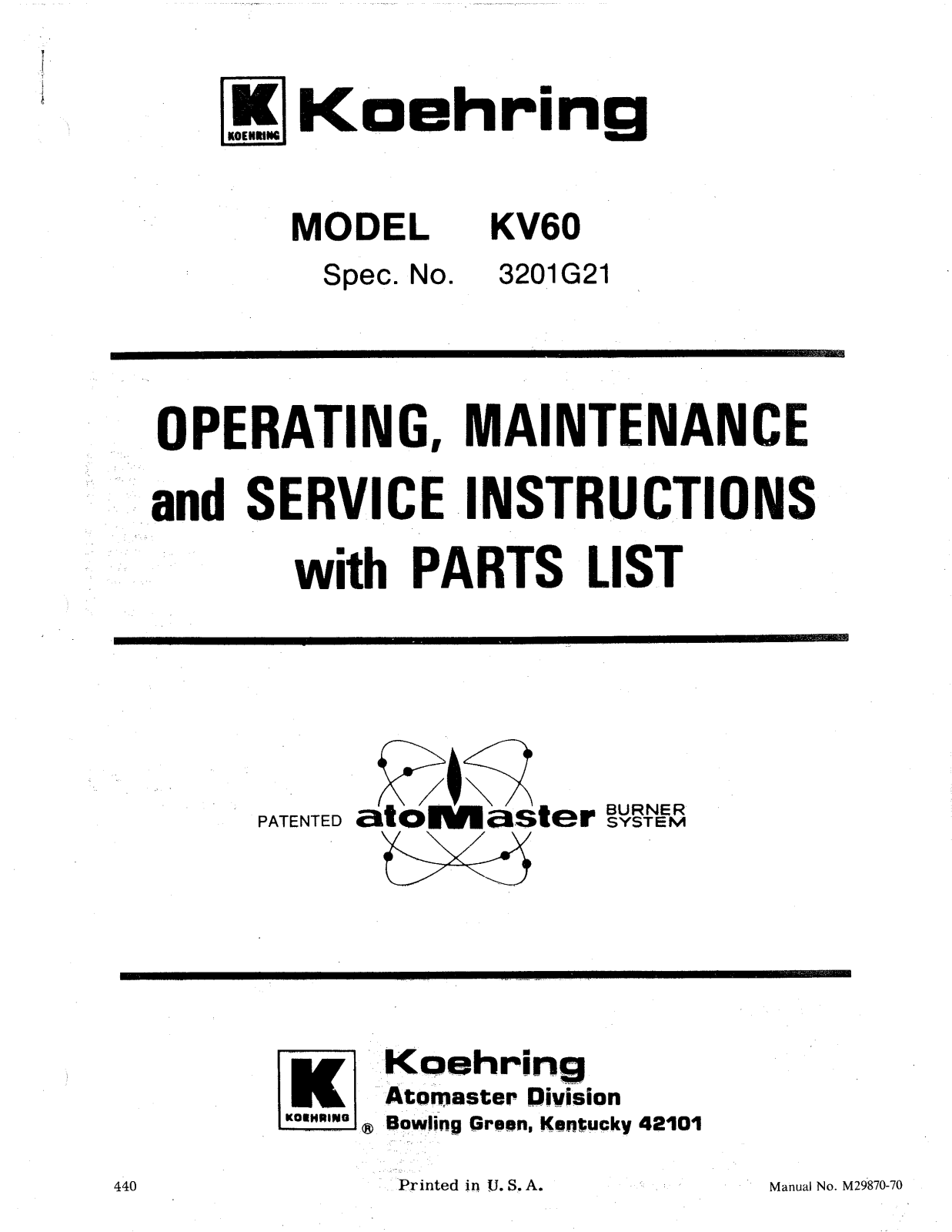 Desa Tech KV60 Owner's Manual