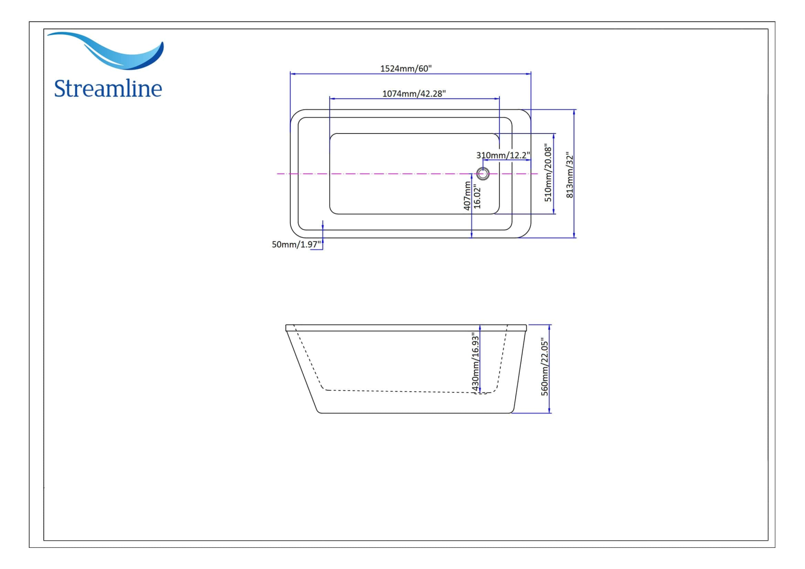 Streamline N24060FSWHFM Specifications