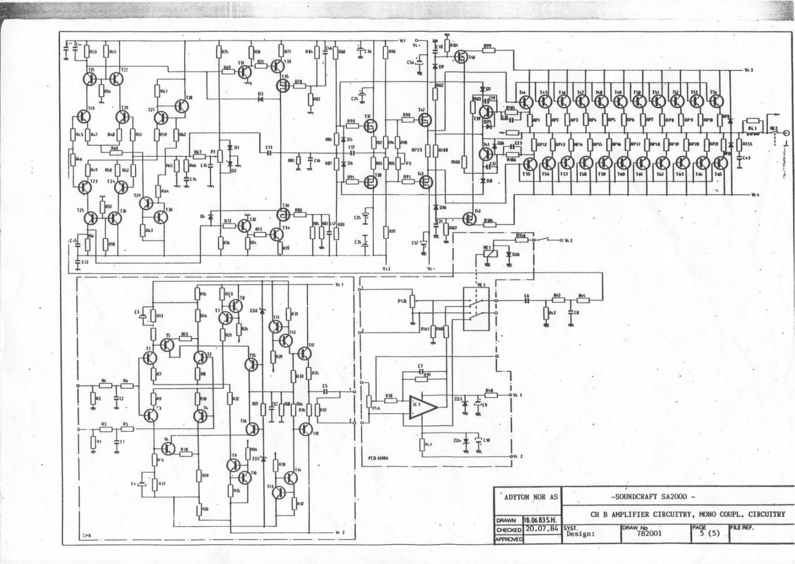 SOUNDCRAFT SA2000 Schematic