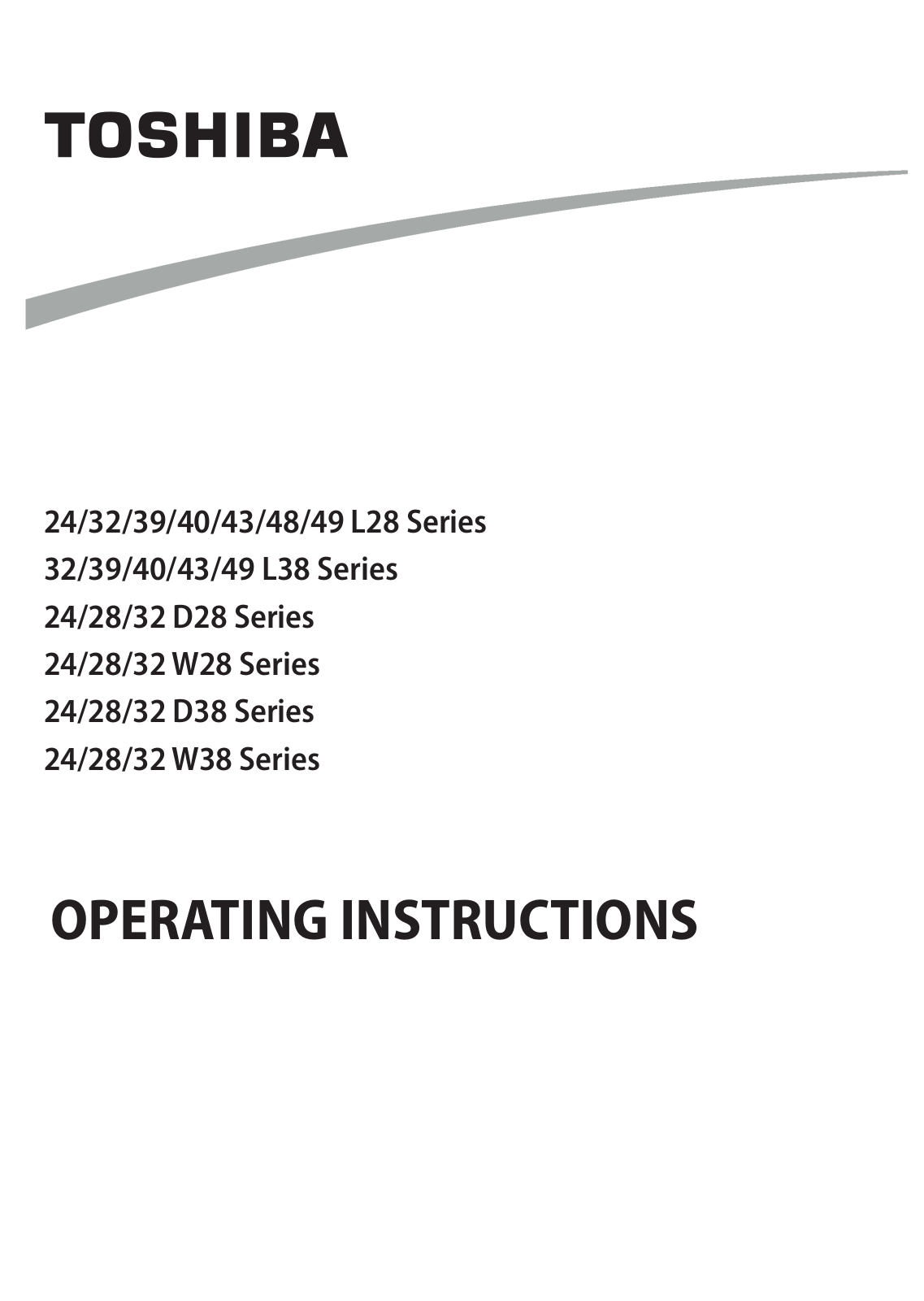 Toshiba 32W3863DA User Manual