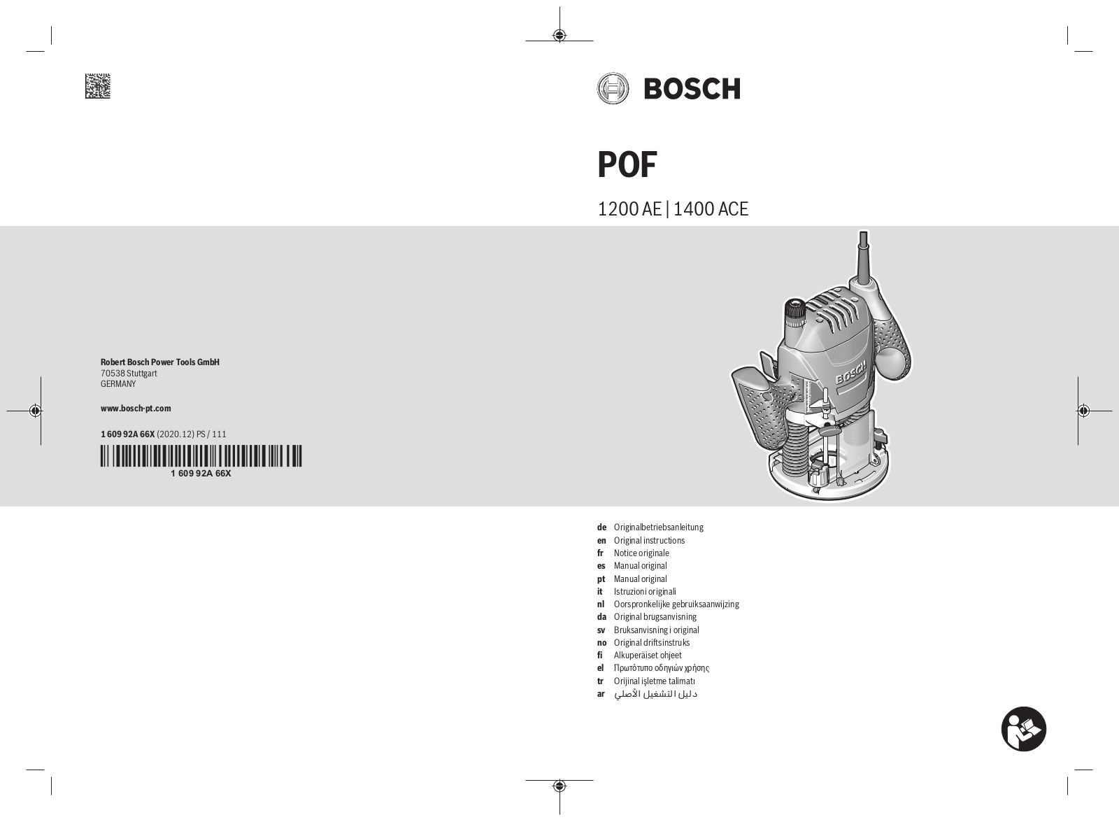 Bosch POF 1200 AE, POF 1400 ACE User Manual