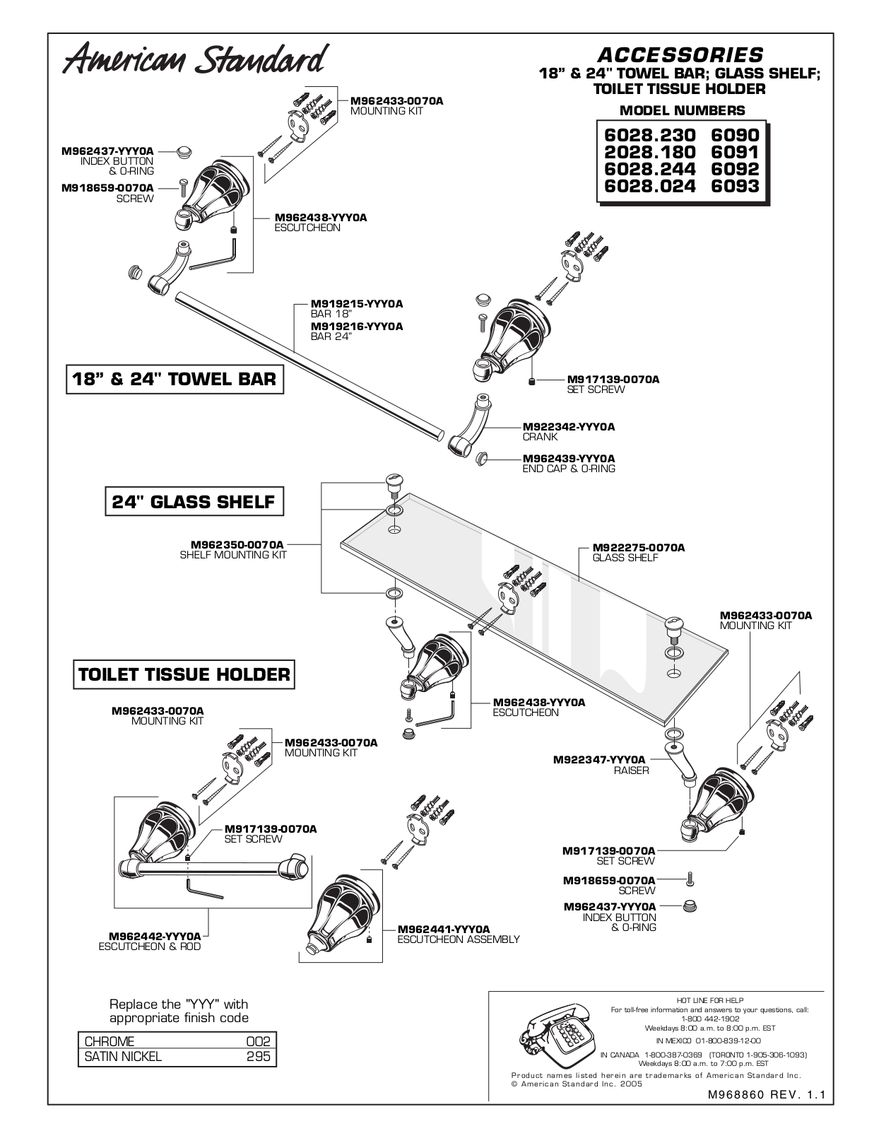 American Standard 60901 User Manual