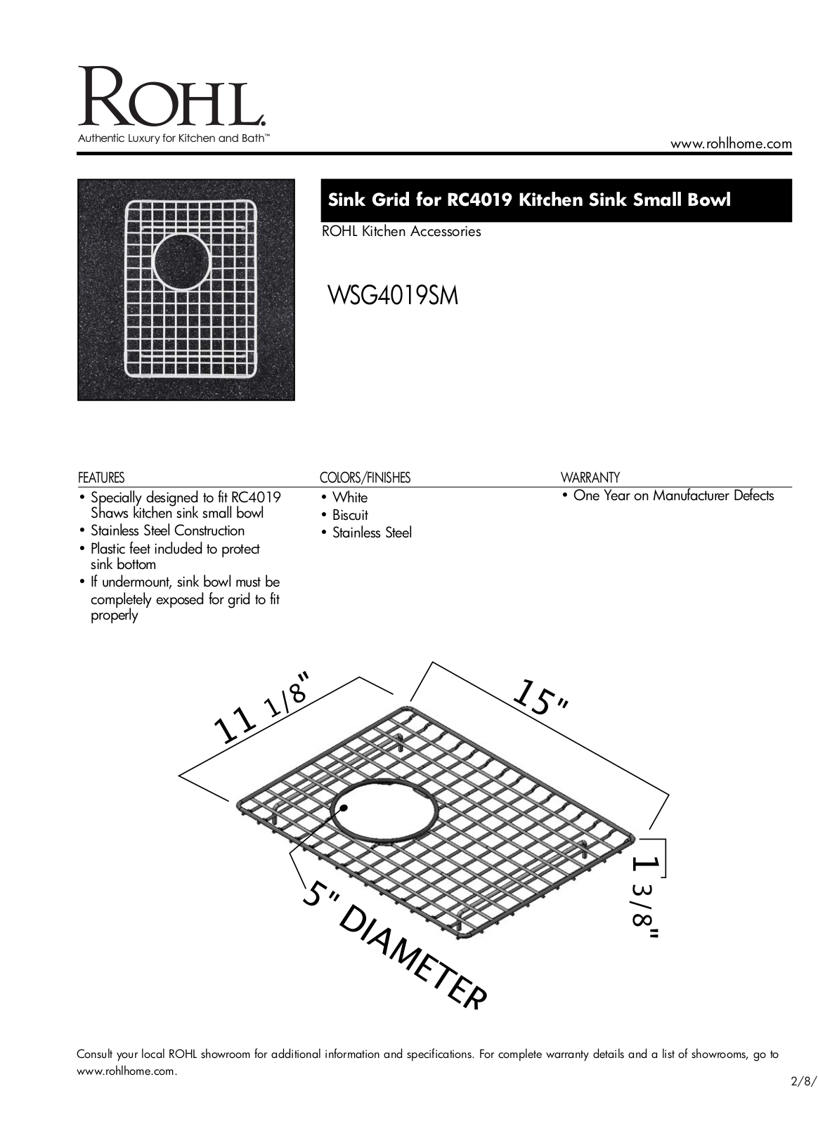 Shaws SHWS1053 Specification sheet - ManualMachine.com