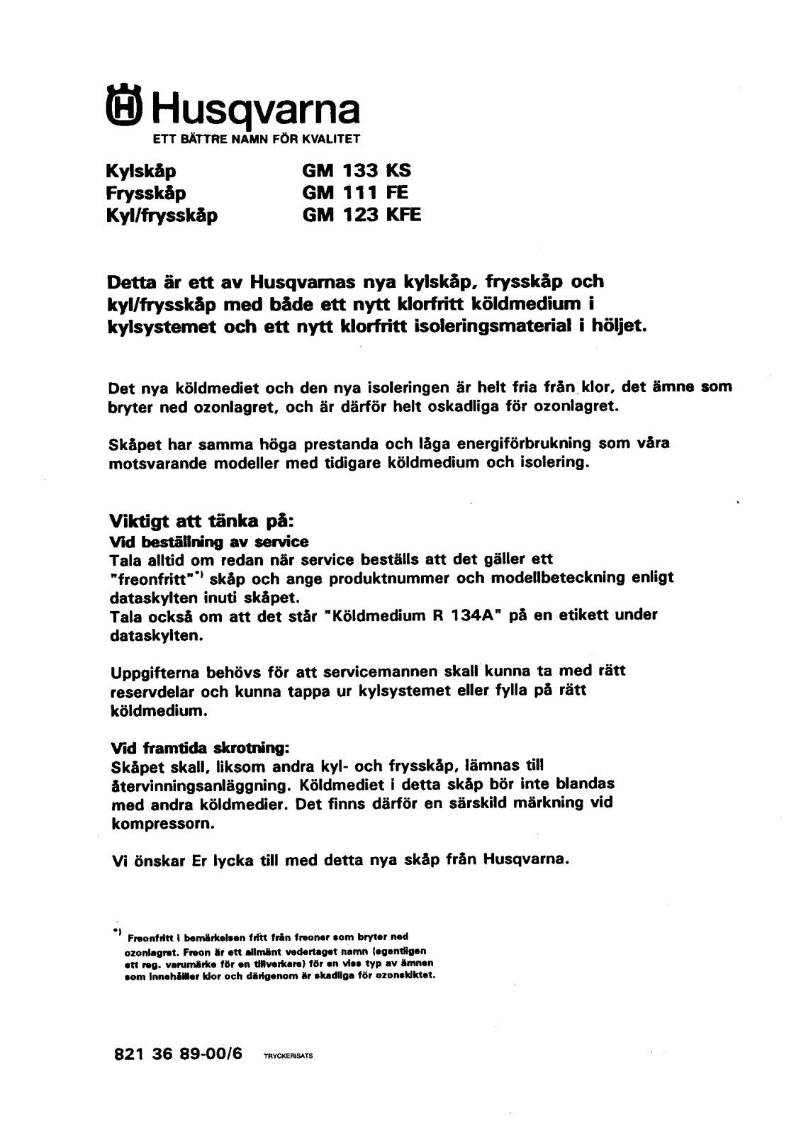 Husqvarna GM133KS, GM123KFE User Manual