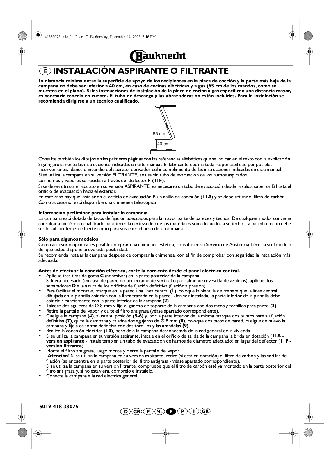 Whirlpool DWR 5980 IN INSTRUCTION FOR USE