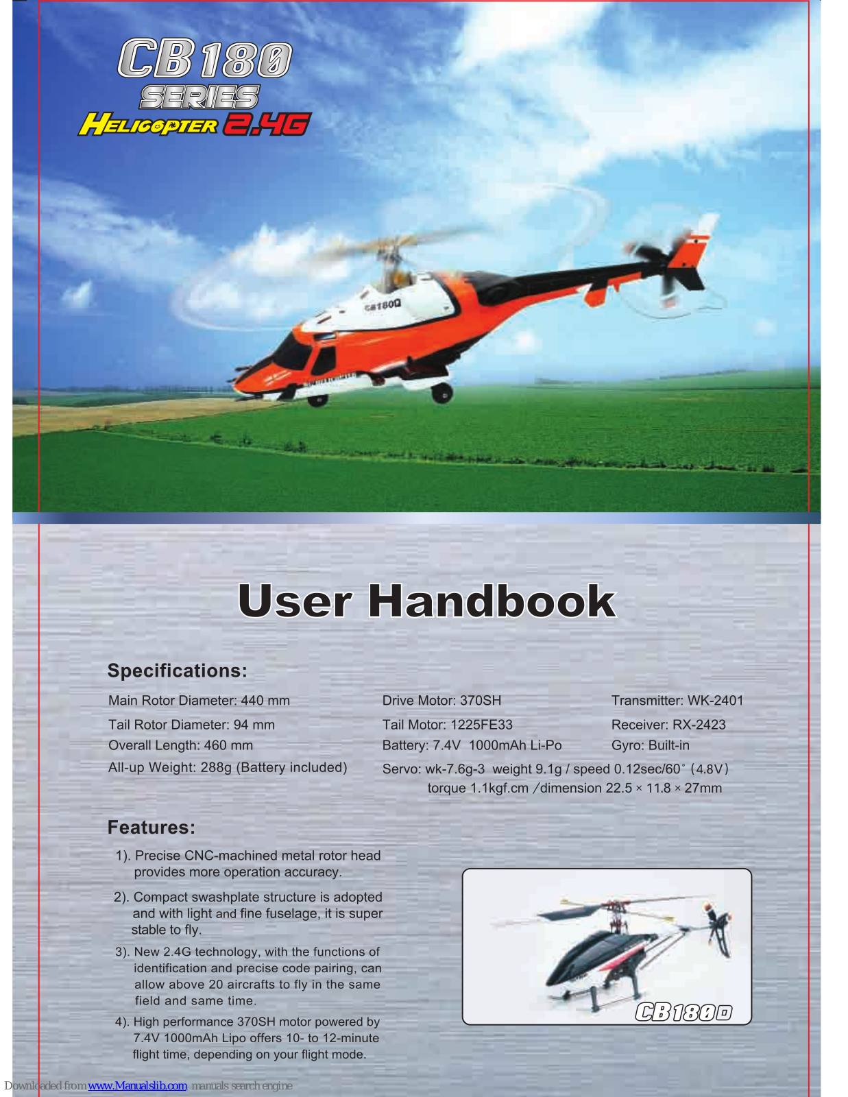 Walkera CB180 Series User Handbook Manual