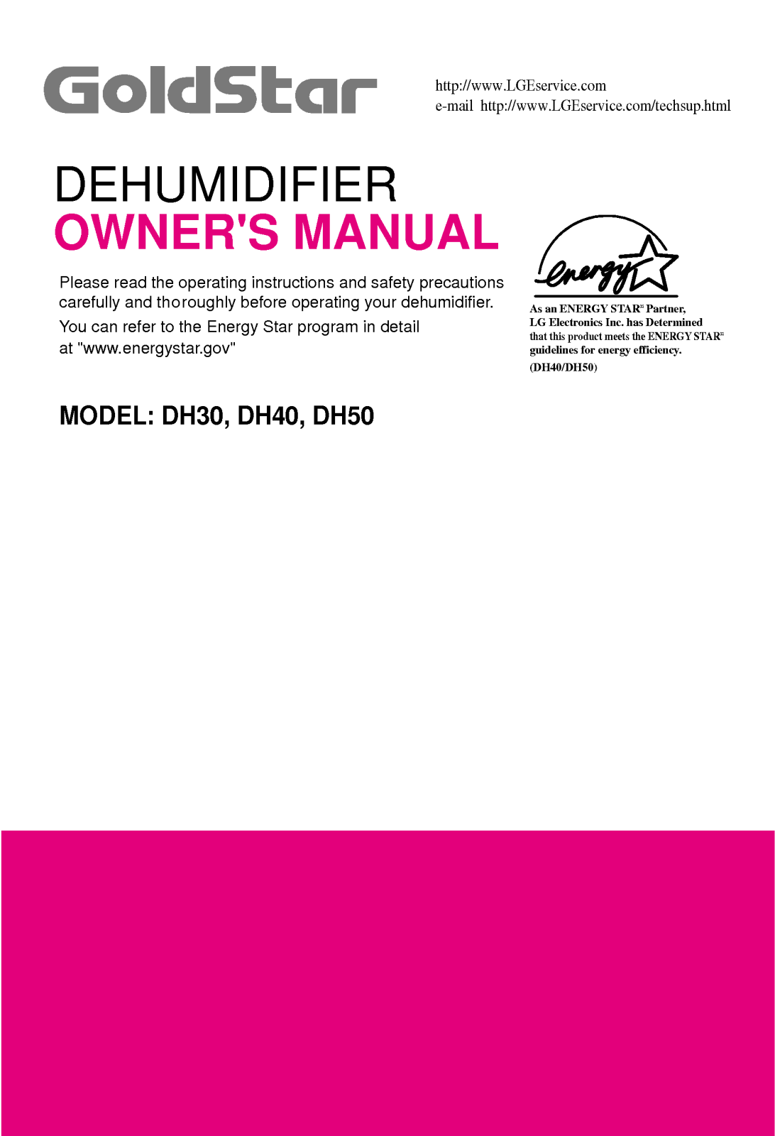 LG DHR-4030 User Manual