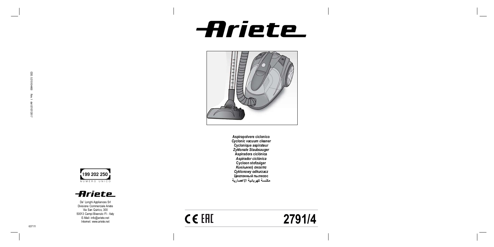Ariete 2791/4 User guide - ManualMachine.com