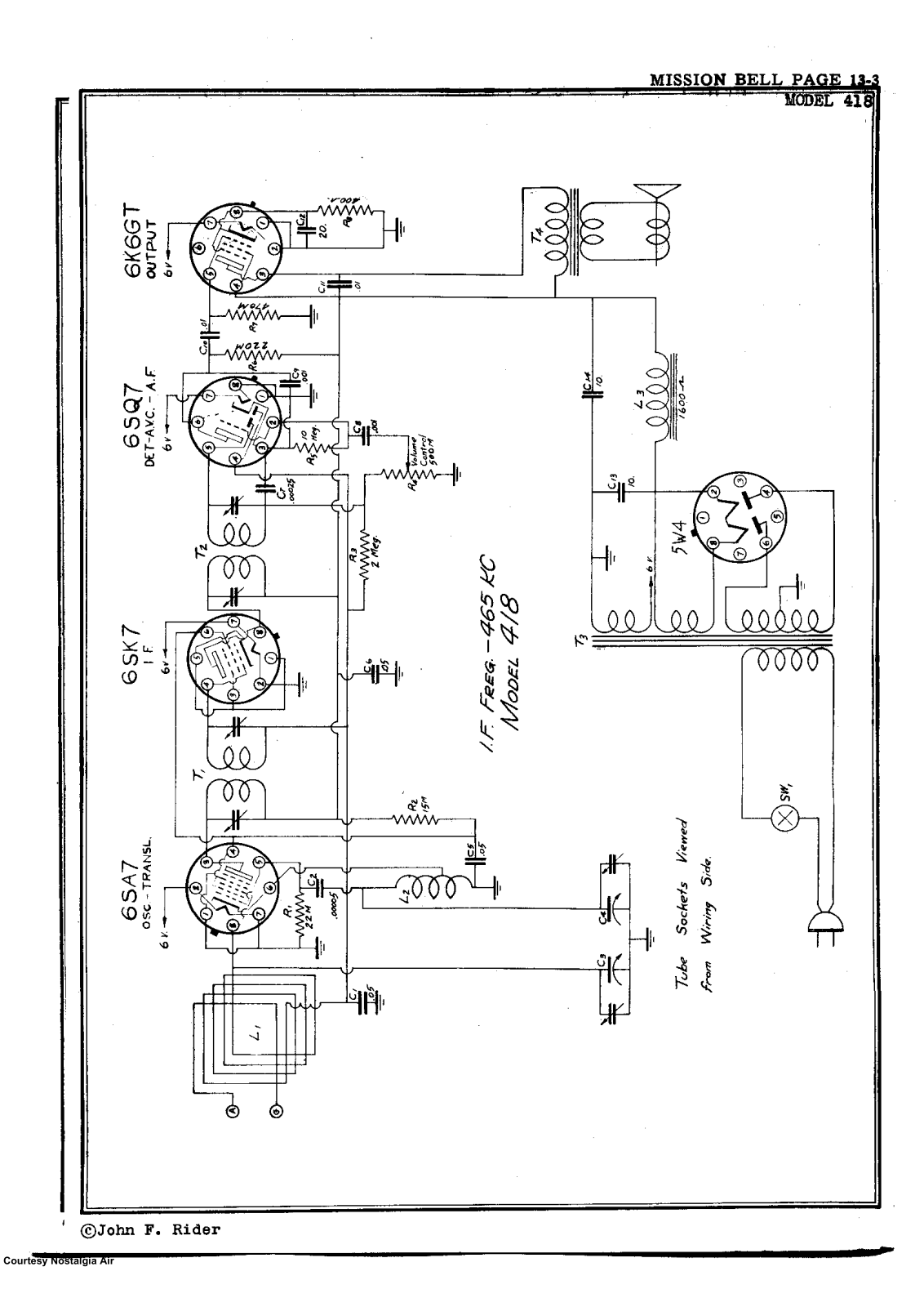 Mission Bell Radio 418 Schematic - ManualMachine.com