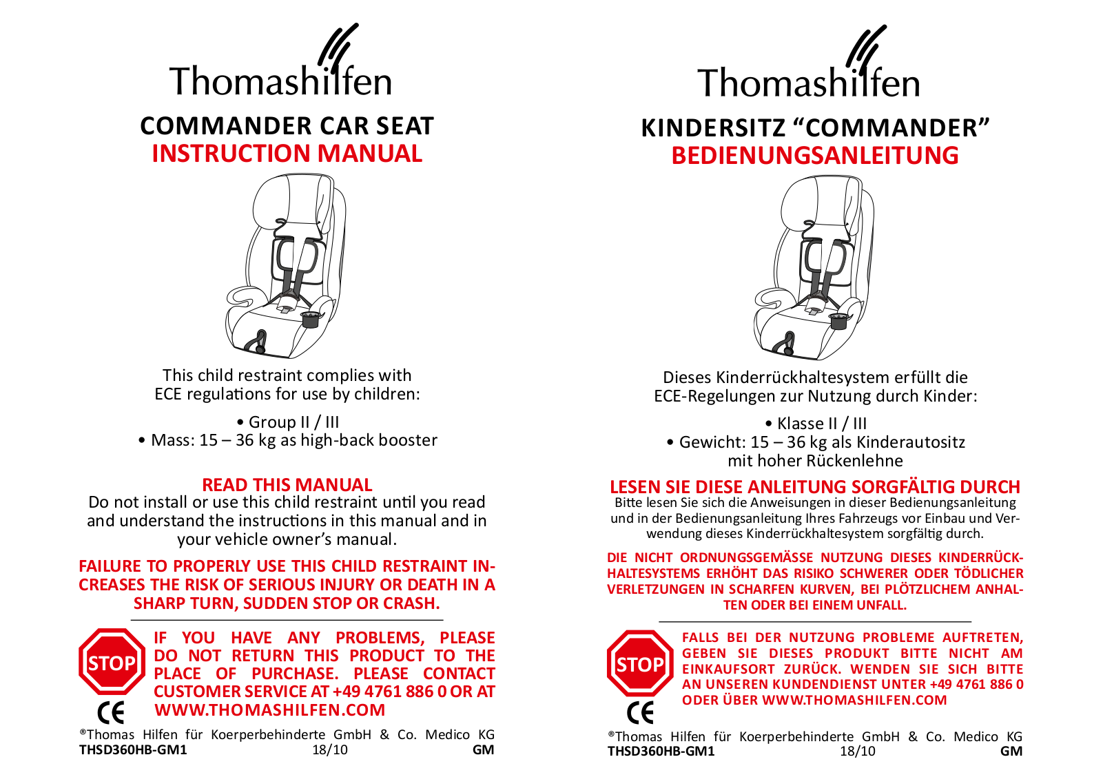 Thomashilfen COMMANDER Instruction Manual