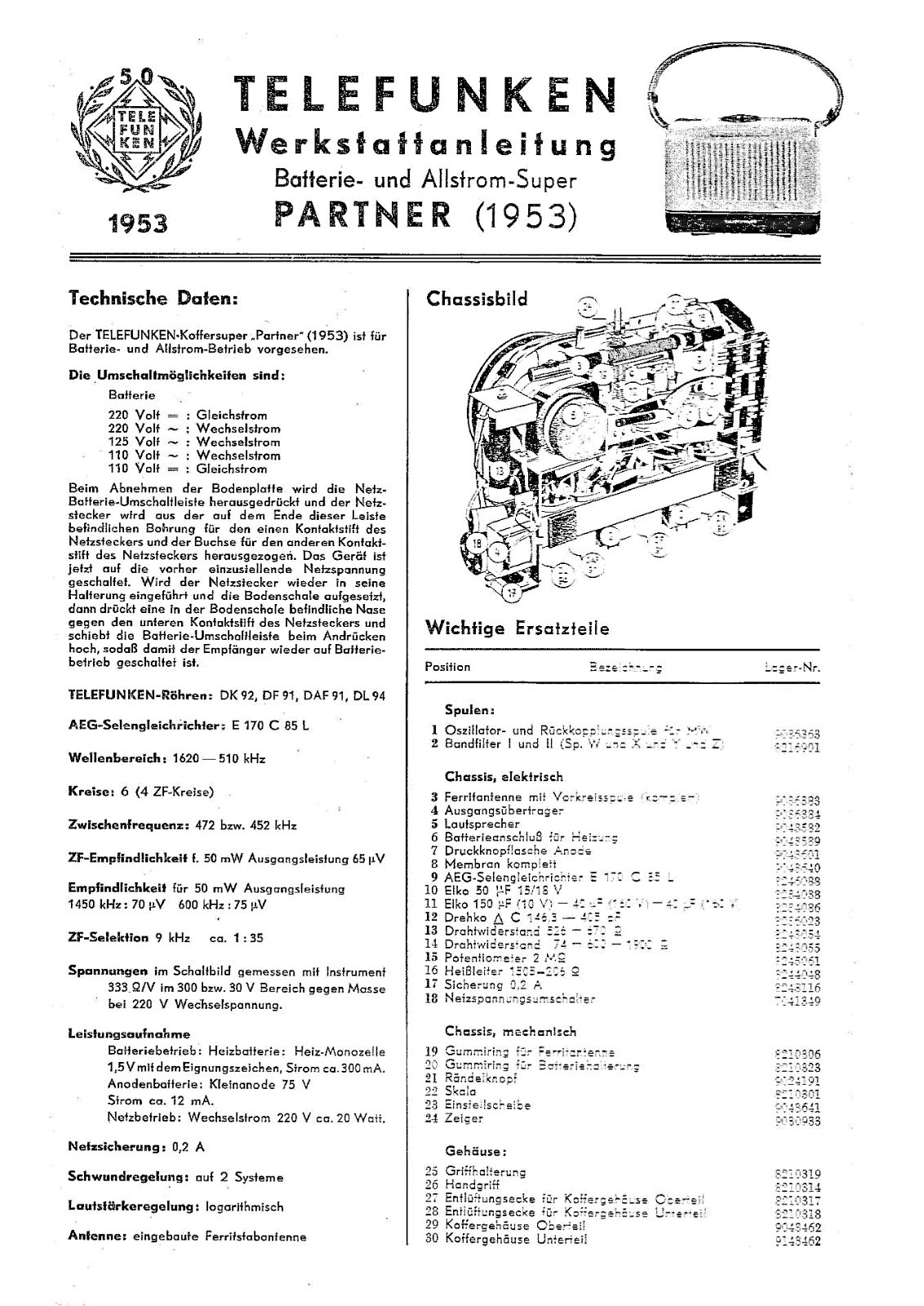 Telefunken Partner Schematic