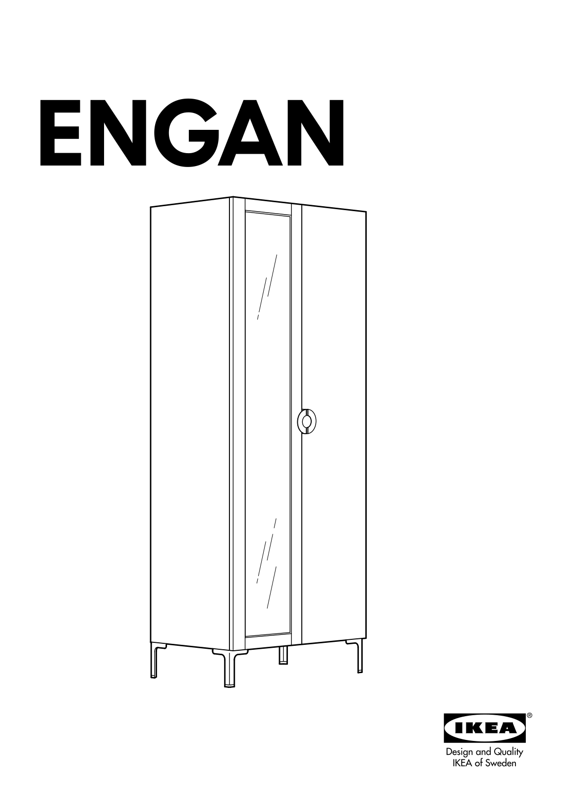 IKEA ENGAN WARDROBE W- 2 DOORS Assembly Instruction