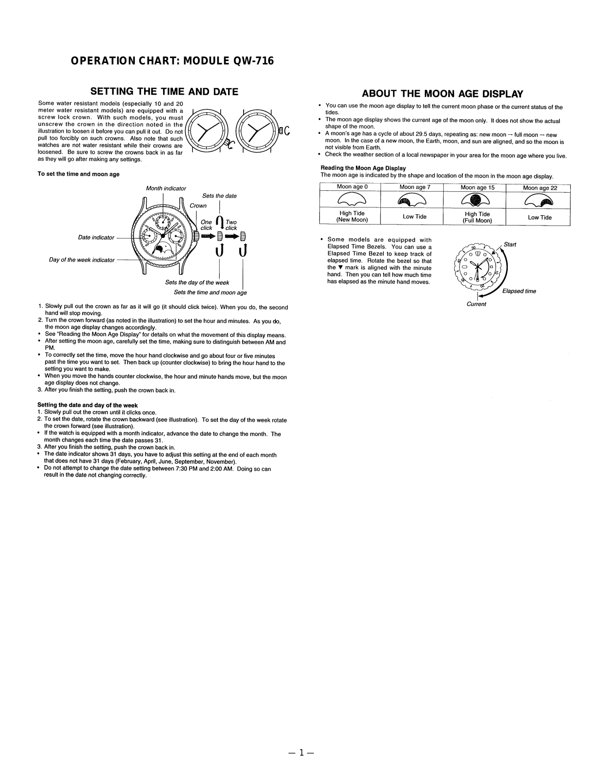 Casio 716 Owner's Manual