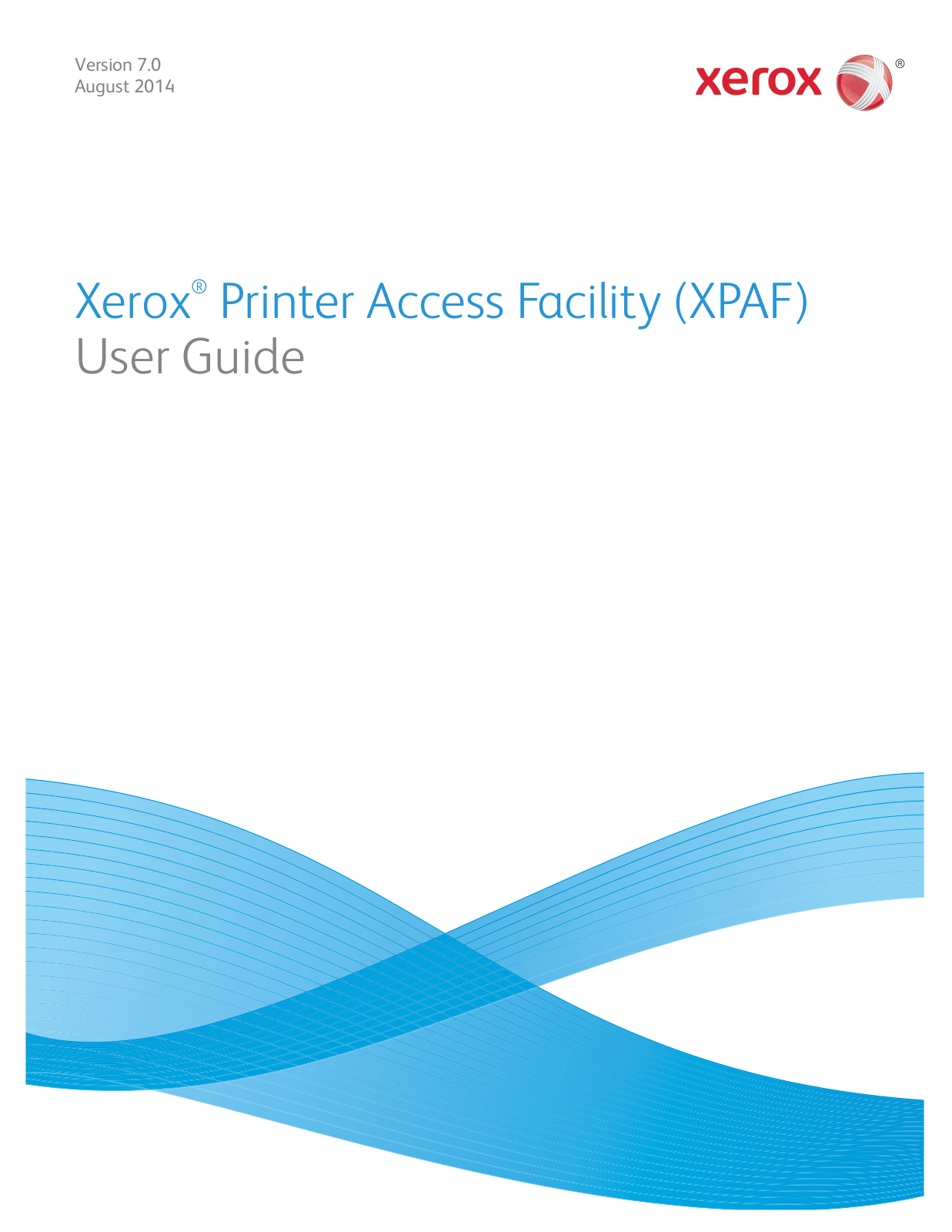 Xerox Printer Access Facility XPAF Version 7.0 User Documentation