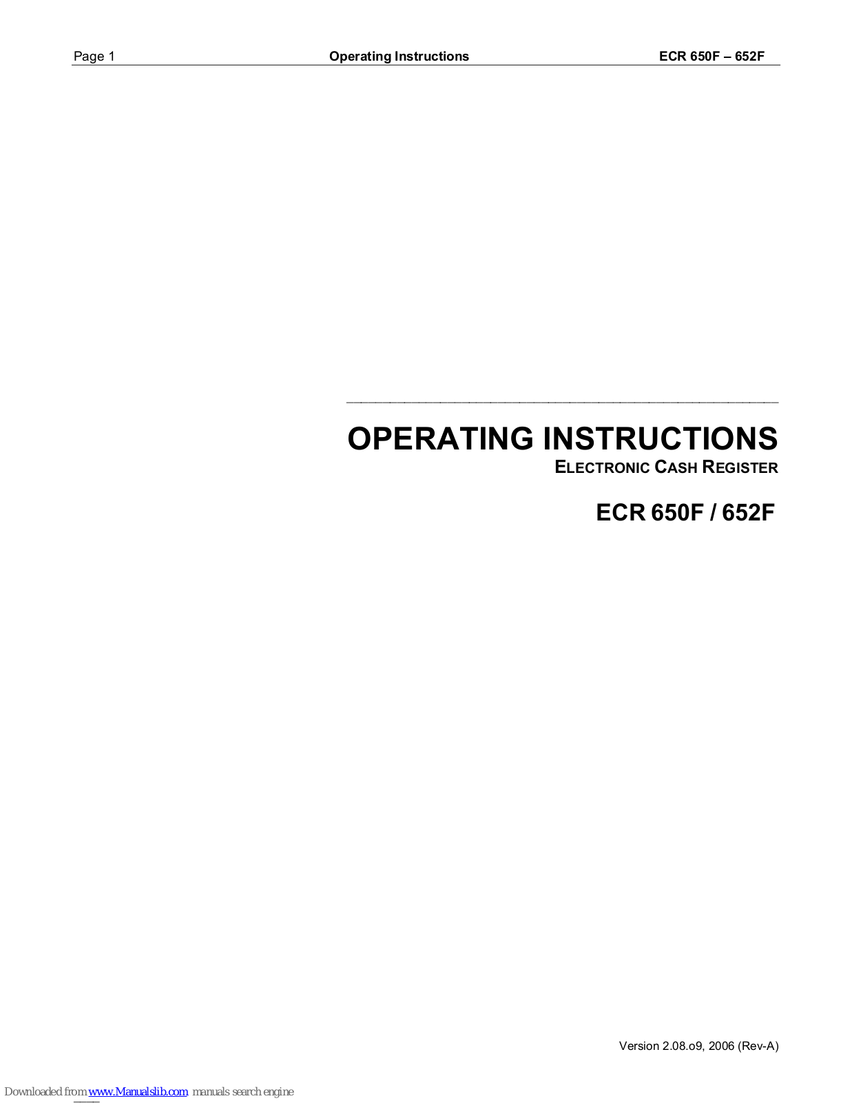 ECR 650F, 652F Operating Instructions Manual - ManualMachine.com