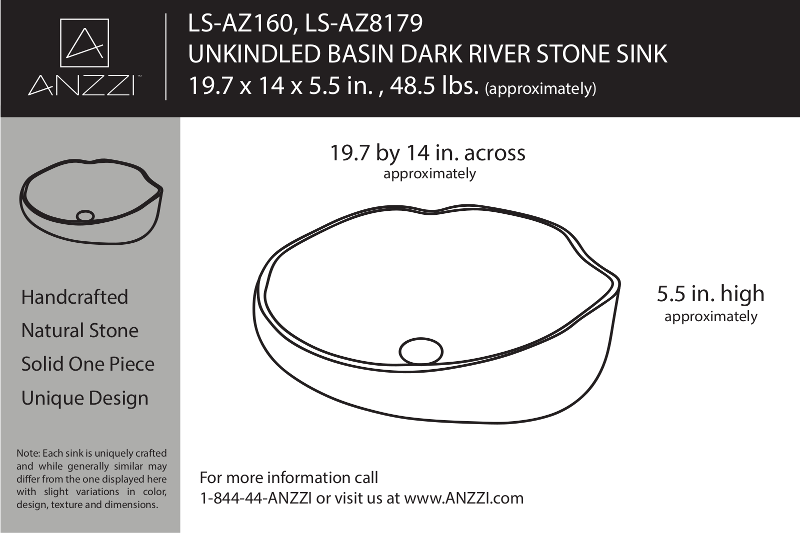 ANZZI BCYN1264 Dimensions - ManualMachine.com