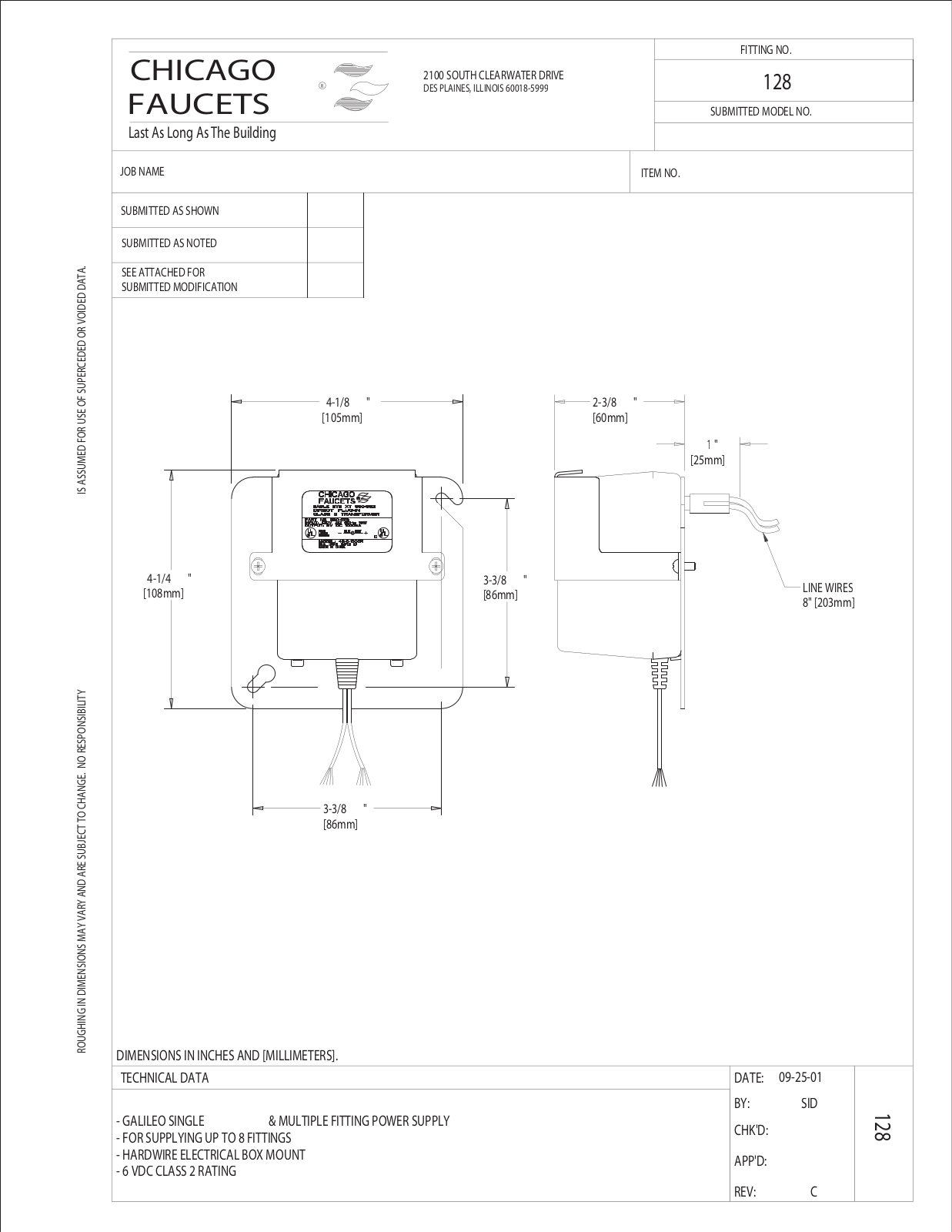 Chicago Faucet 128 User Manual