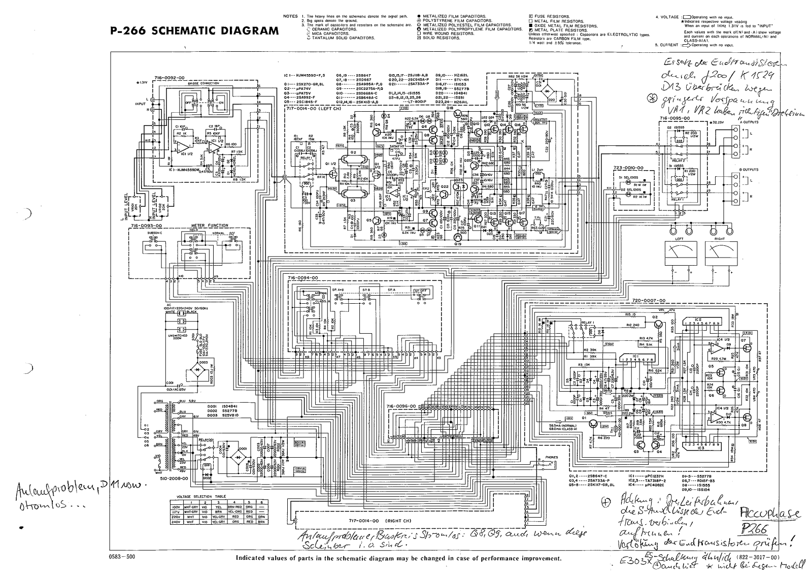 Accuphase P266 Schematic