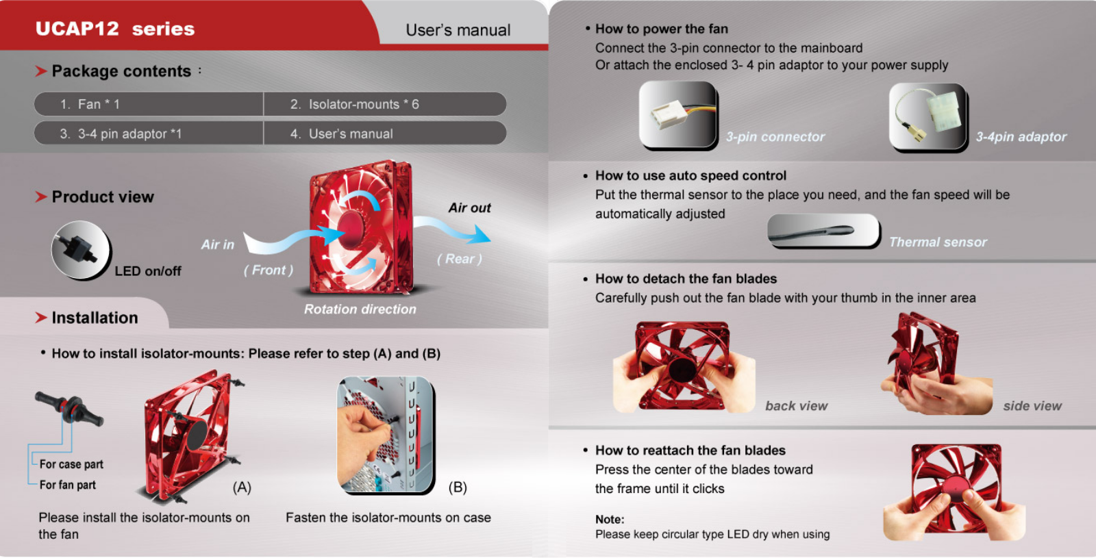 Enermax UCAP12 User Manual