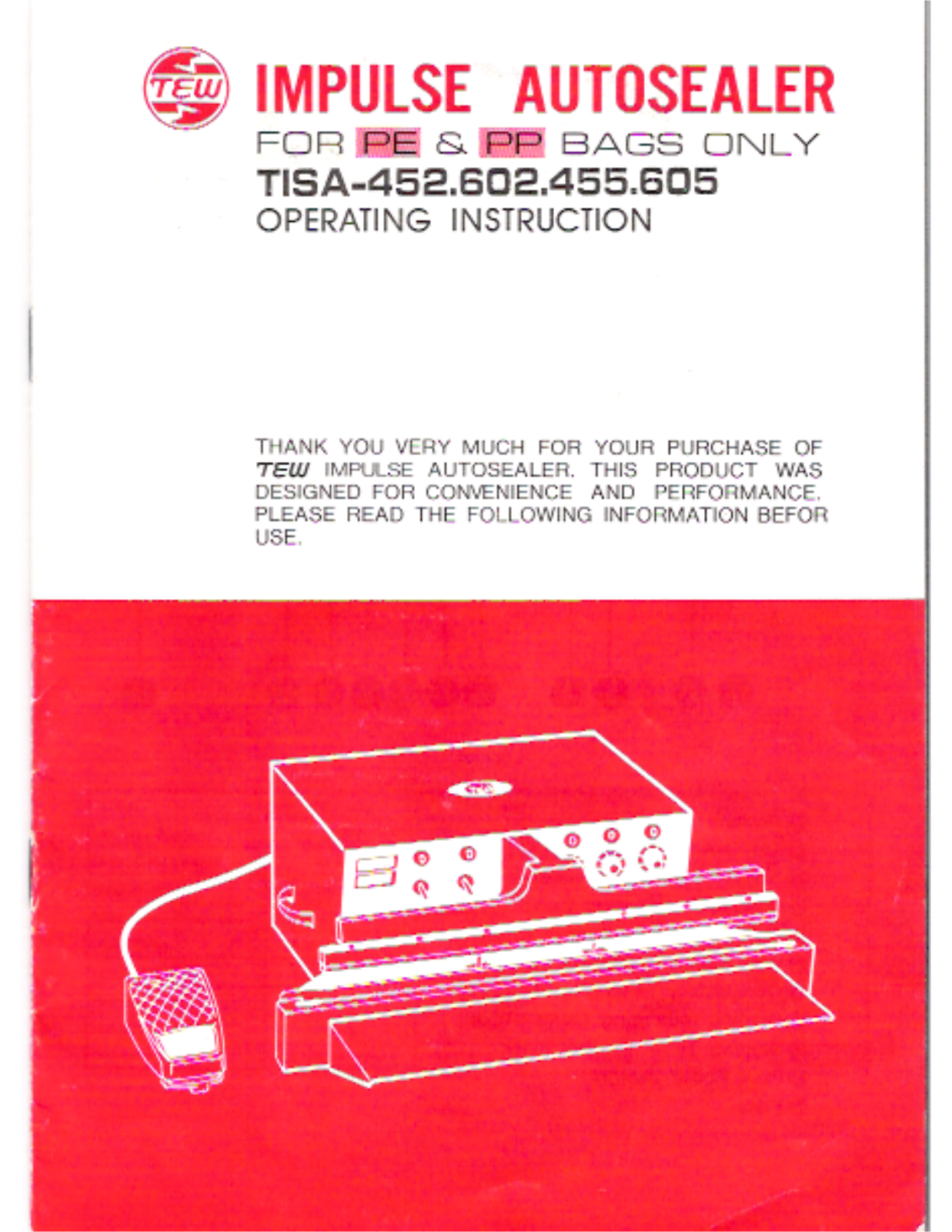 Heat Seal TISA-452 Installation  Manual