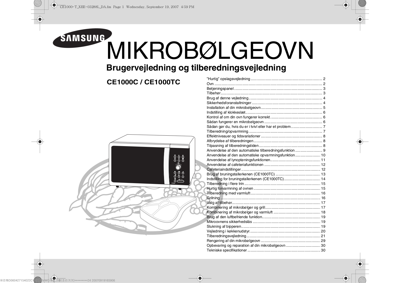 Samsung CE1000C, CE1000TC User Manual