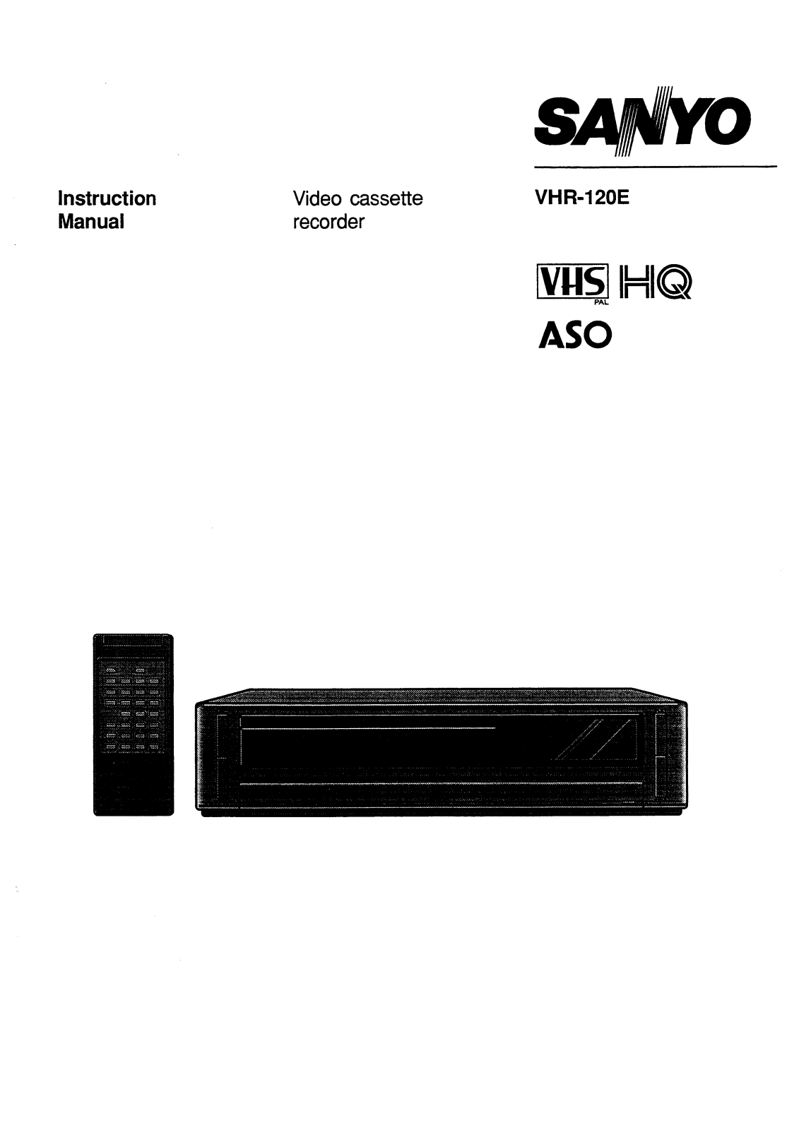 Sanyo VHR-120E Instruction Manual