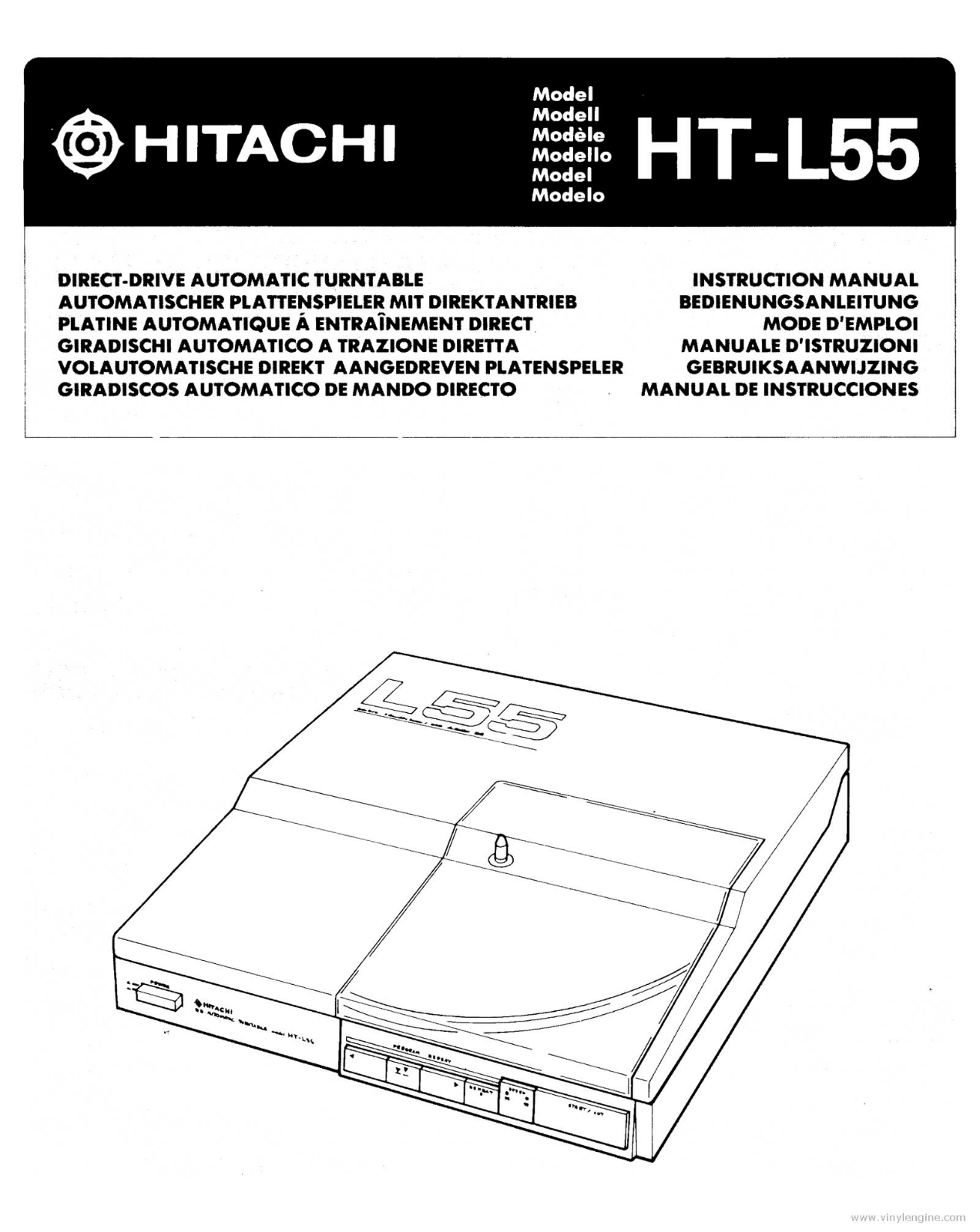 Hitachi HTL-55 Owners Manual