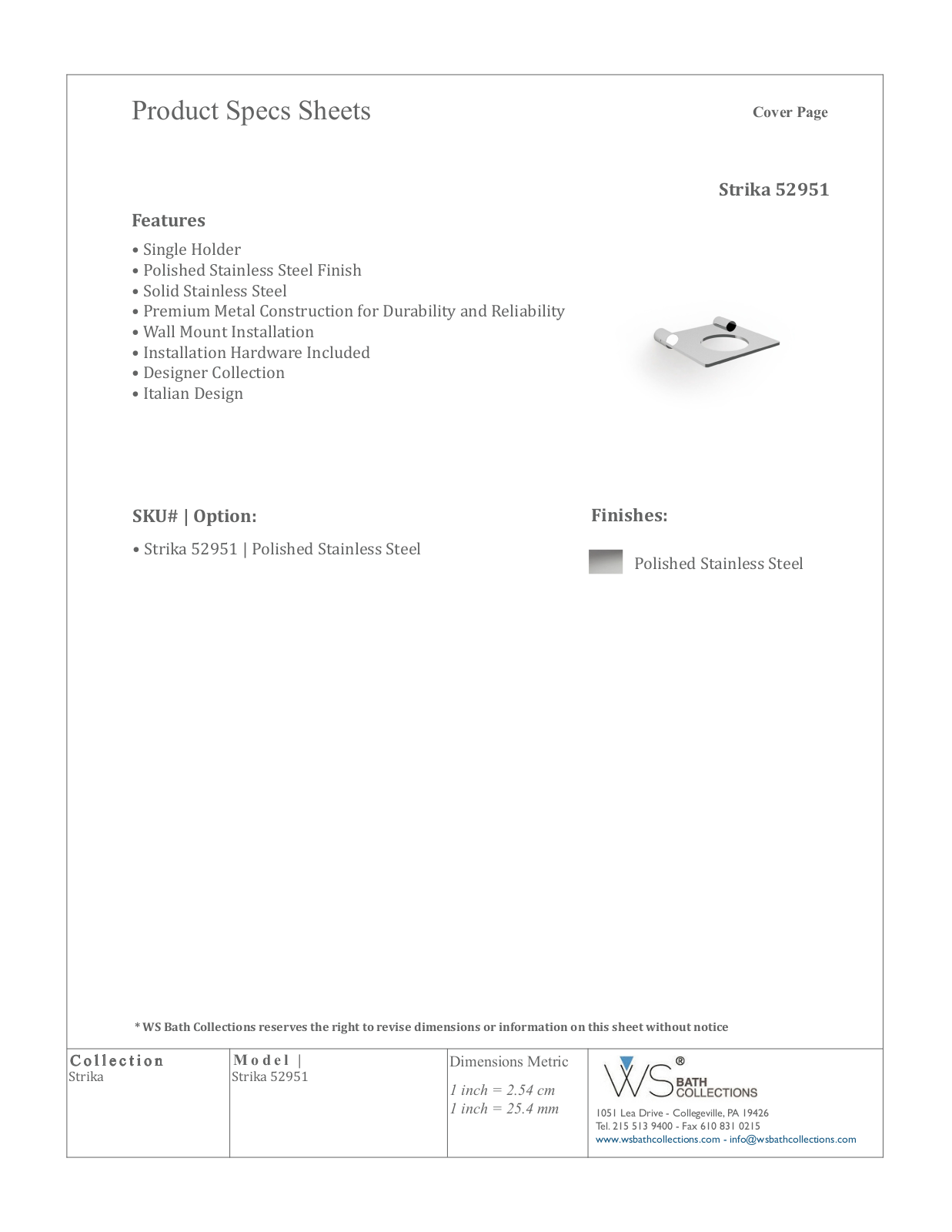 WS Bath Collections WSO3186 Specifications - ManualMachine.com