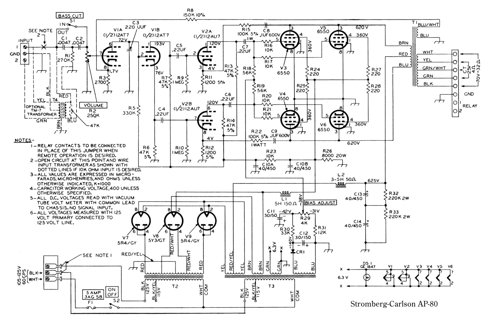 Stromberg-Carlson AP-80 Schematic