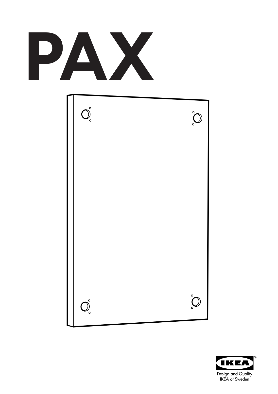 IKEA PAX LOMEN DOOR 20X28, PAX NEXUS DOOR 19 5-8X27 1-2 Assembly Instruction