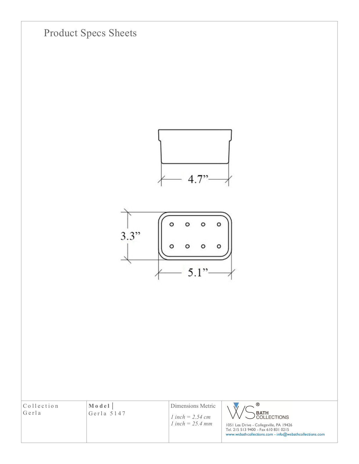 WS Bath Collections WSO3752 Specifications - ManualMachine.com