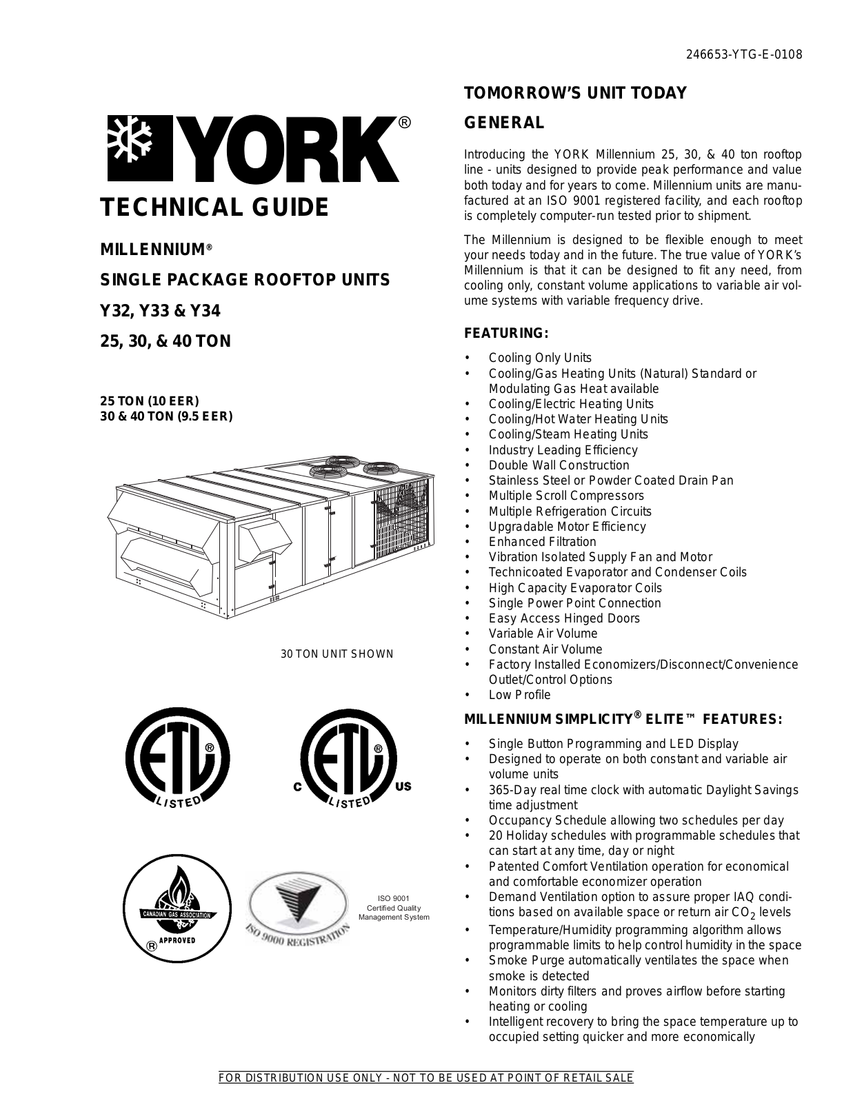 York Y32, Y34, Y33 User Manual