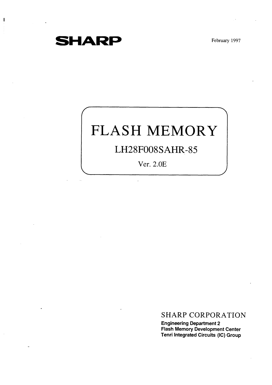 Sharp LH28F008SAHR-85 Datasheet