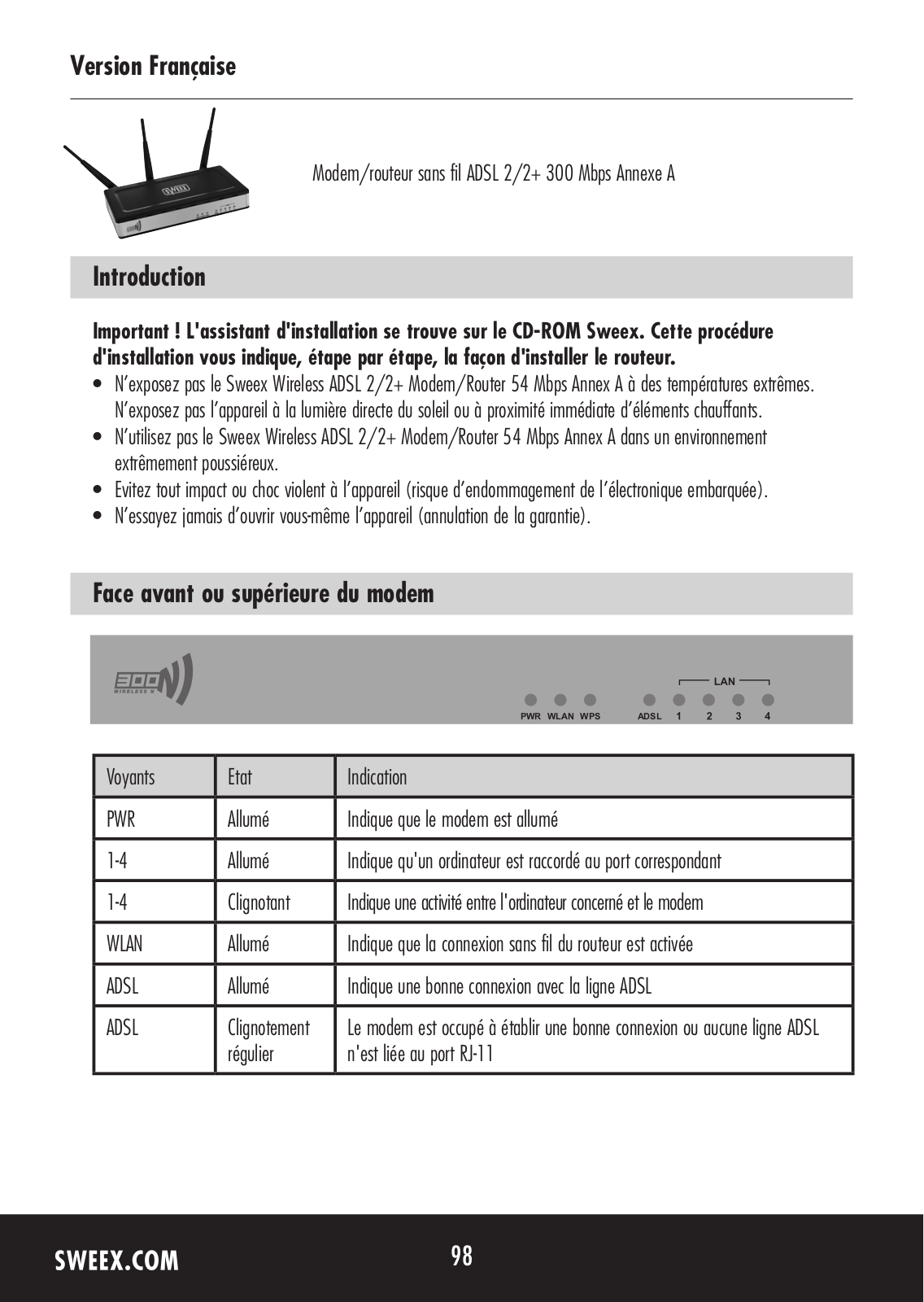 Sweex MO300 User Manual