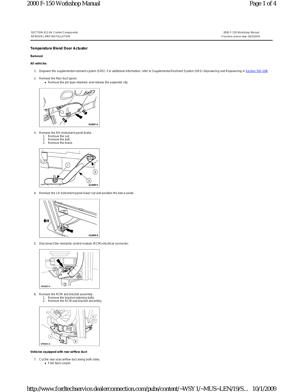 Ford F150 2000 Workshop Manual