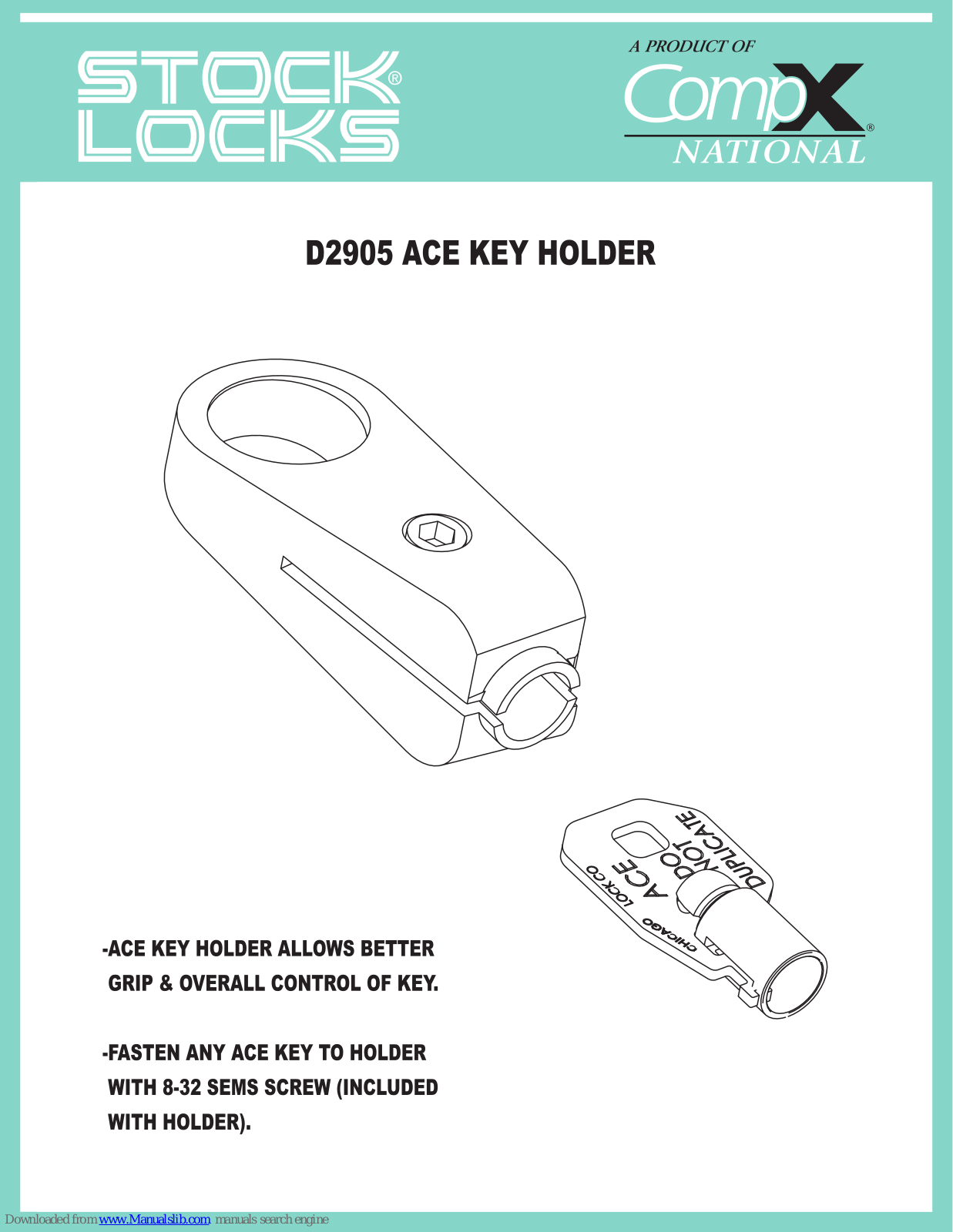 COMPX National D2905 Instruction Sheet