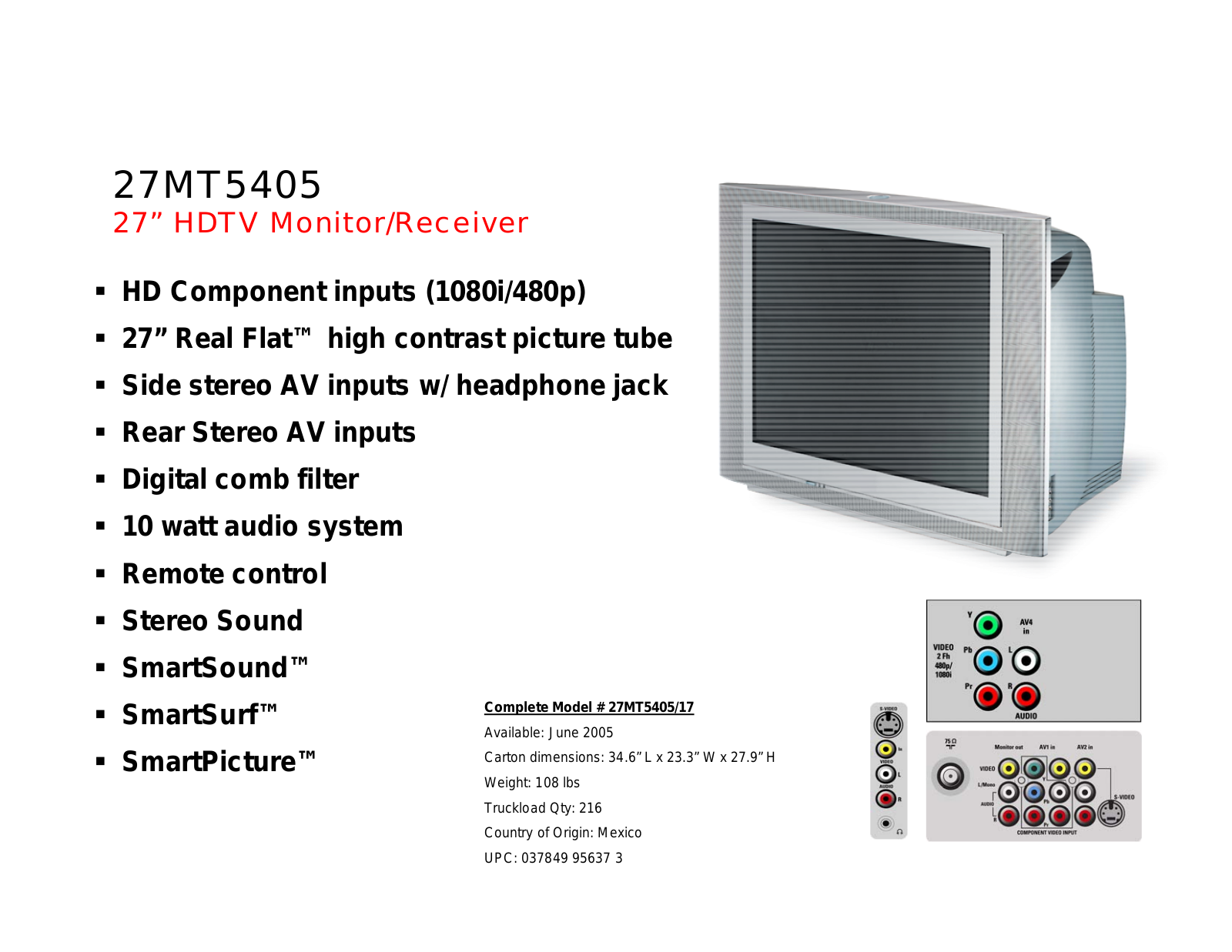 Philips 27MT5405 User Manual