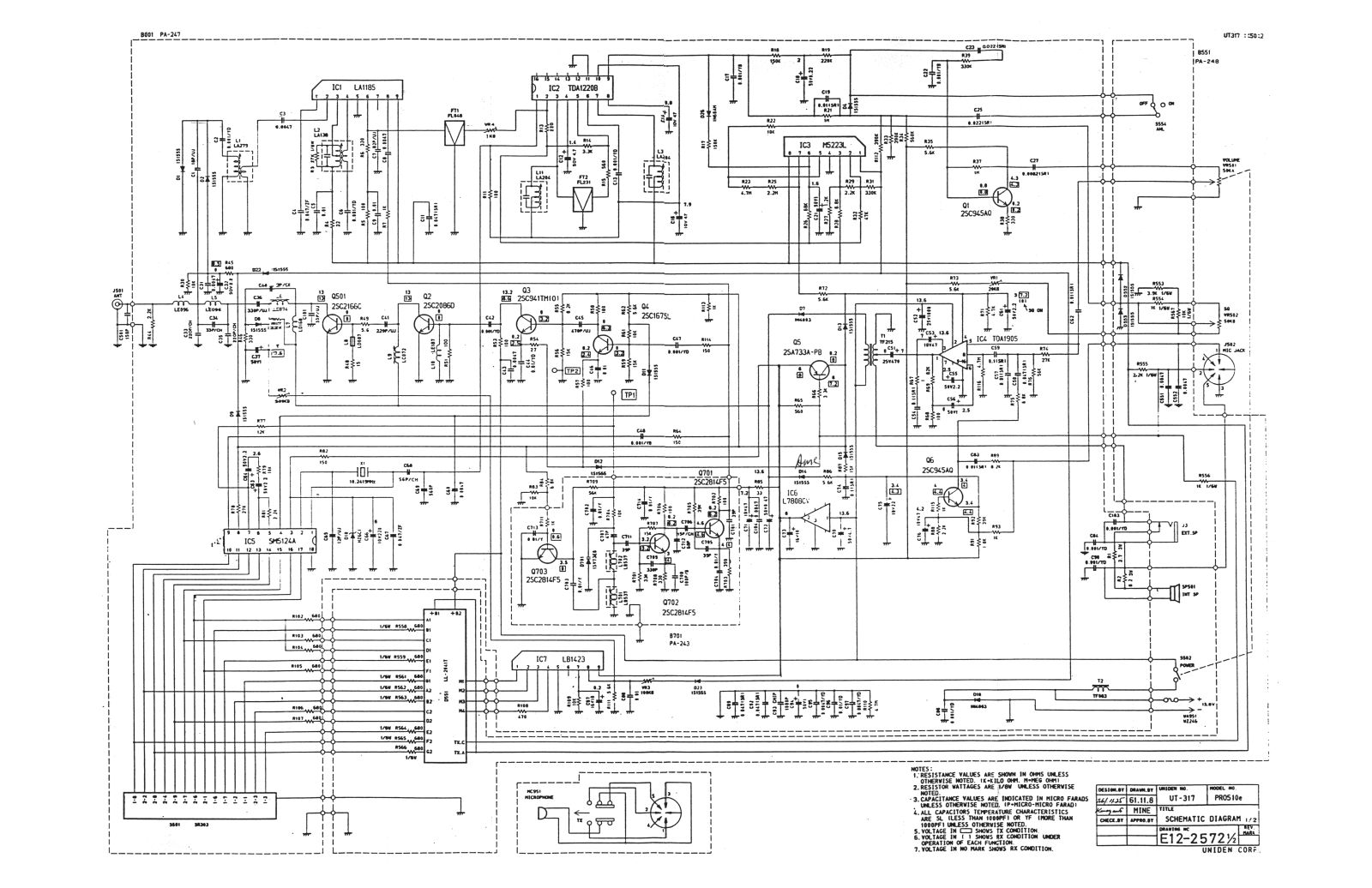 Uniden 510e Schematic