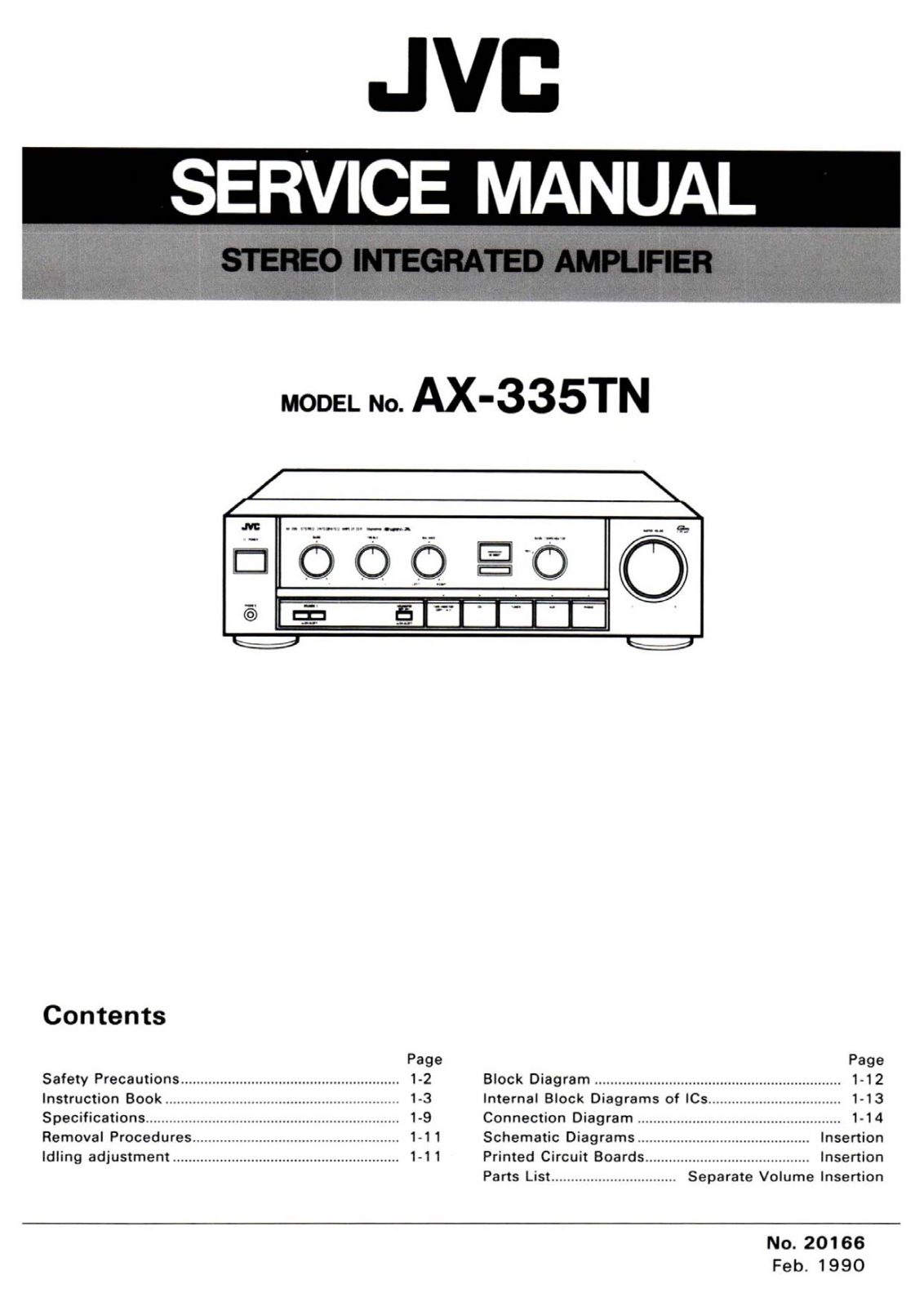 Jvc A-X335TN Service Manual