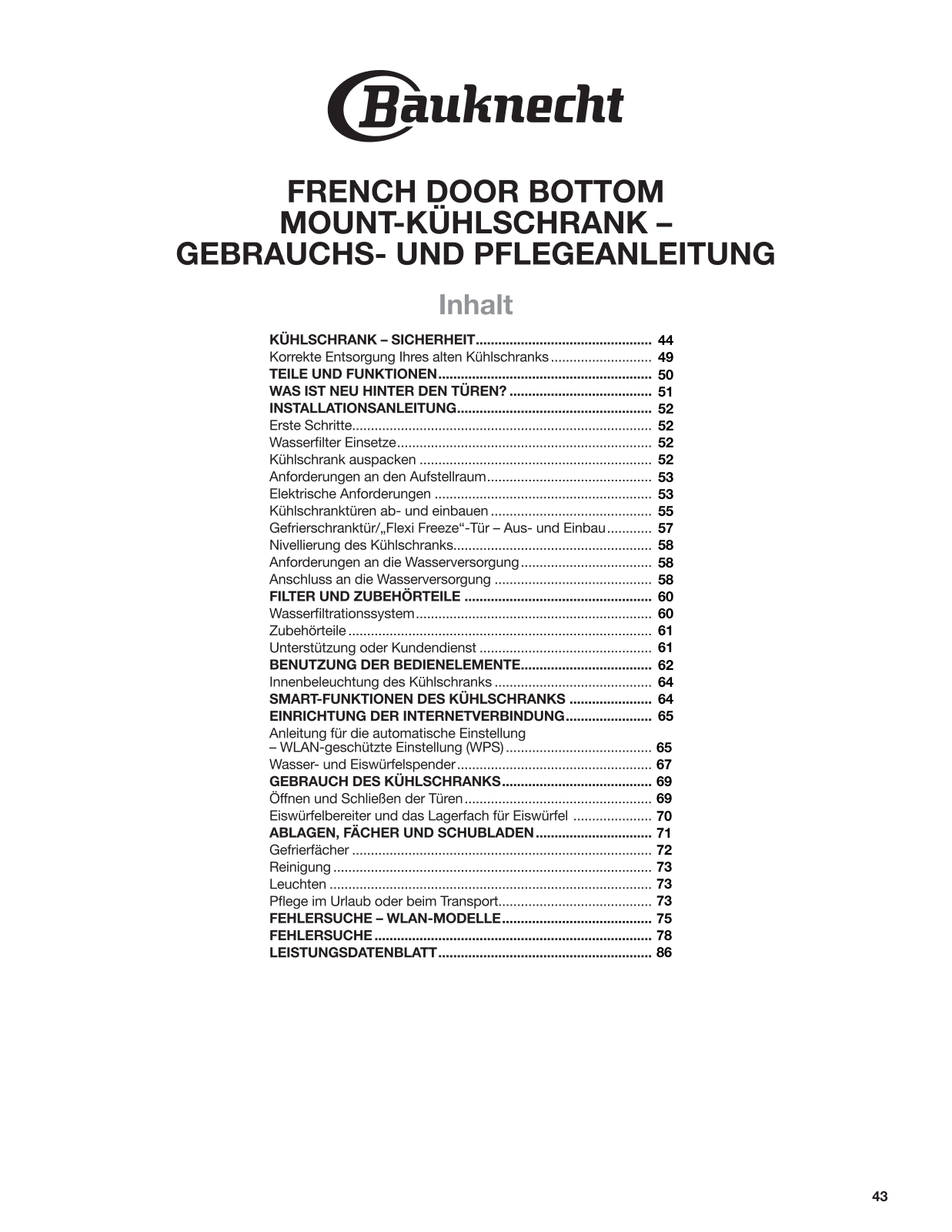 BAUKNECHT BQ9I MO1L User Manual