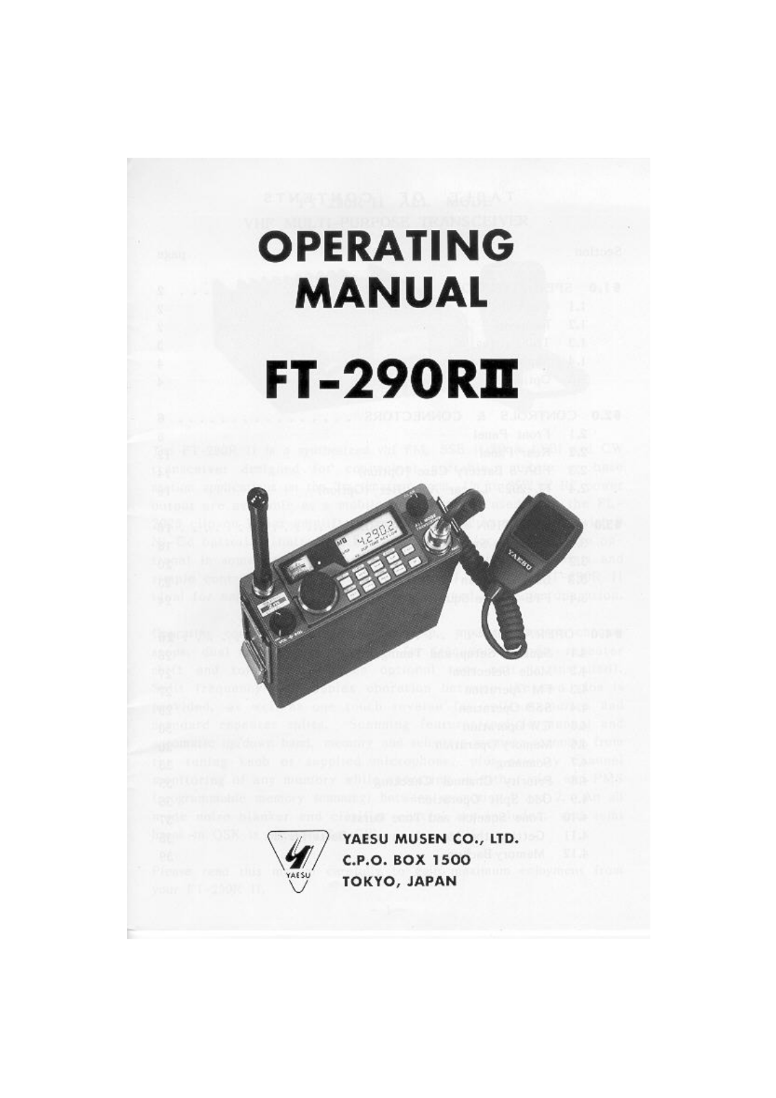 Yaesu Ft-290RII Service manual