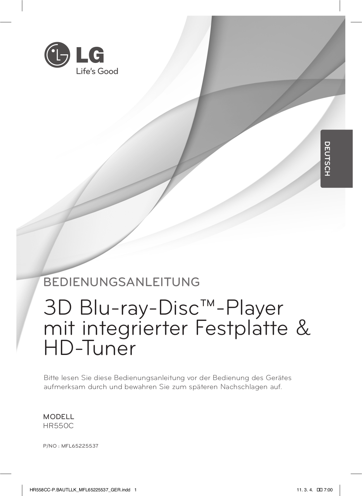 LG HR550C Owner’s Manual