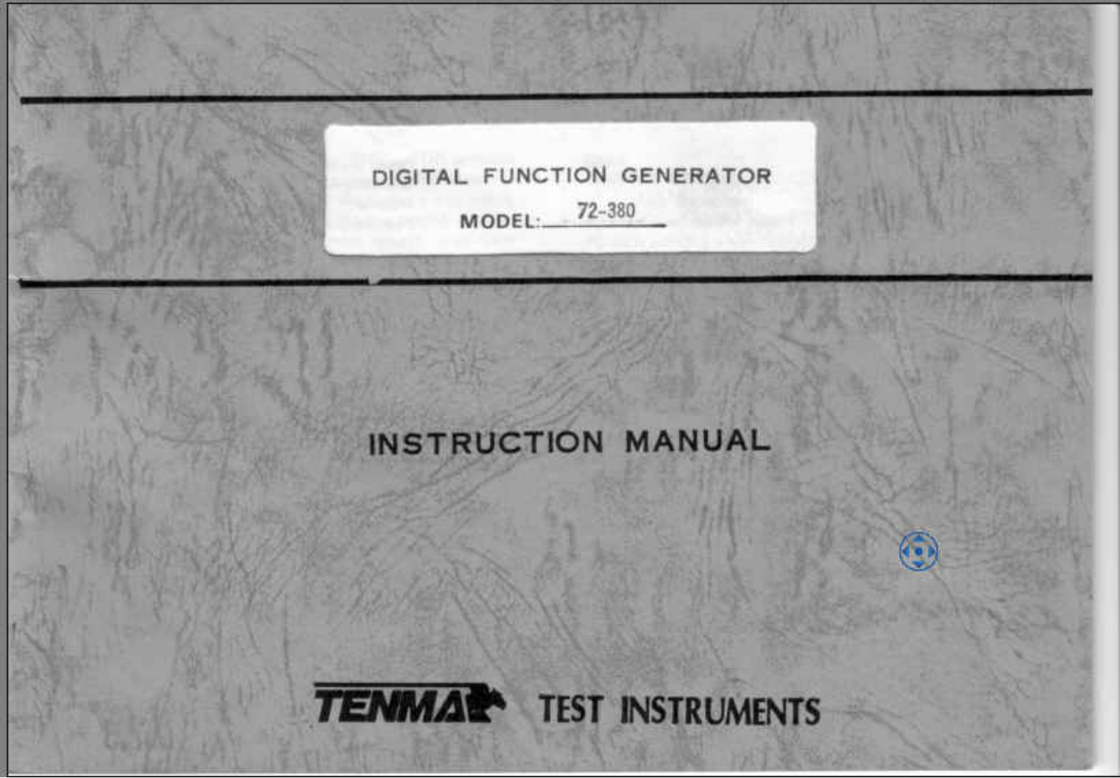 Tenma Test Instruments 72-380 Service manual