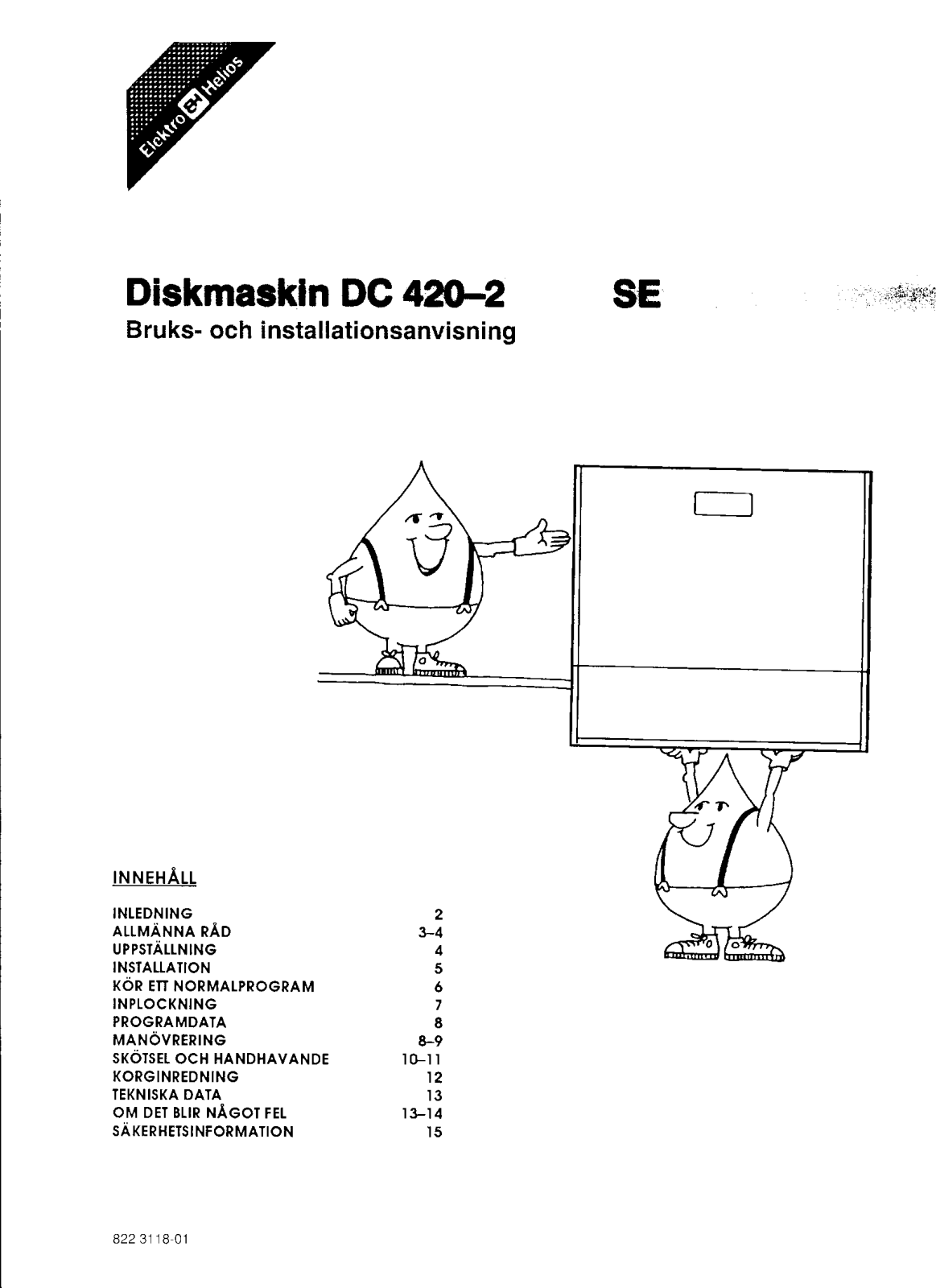 Elektro helios DC420-2 Installation and operating  Manual