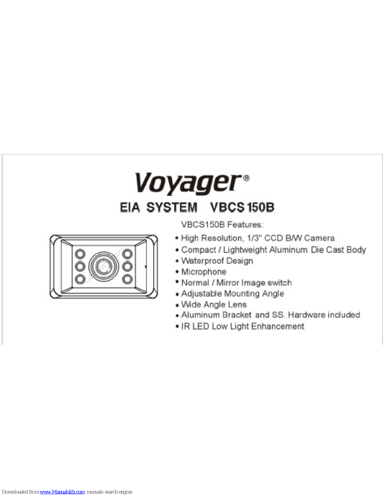 Voyager VBCS150B User Manual